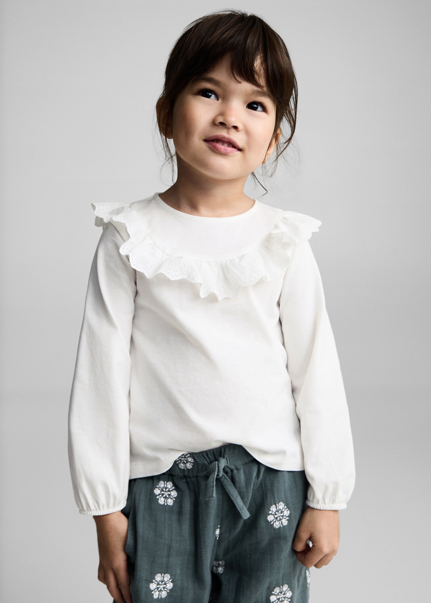 Ruffle cotton T-shirt - Medium plane