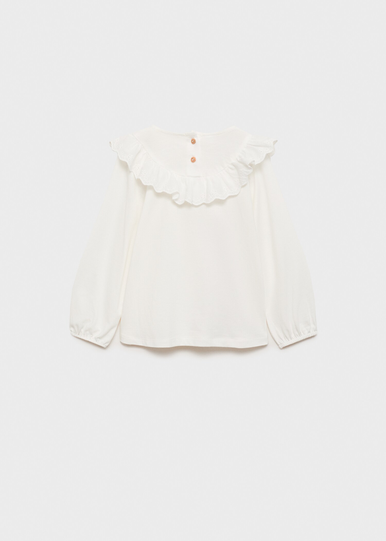 Ruffle cotton T-shirt - Reverse of the article