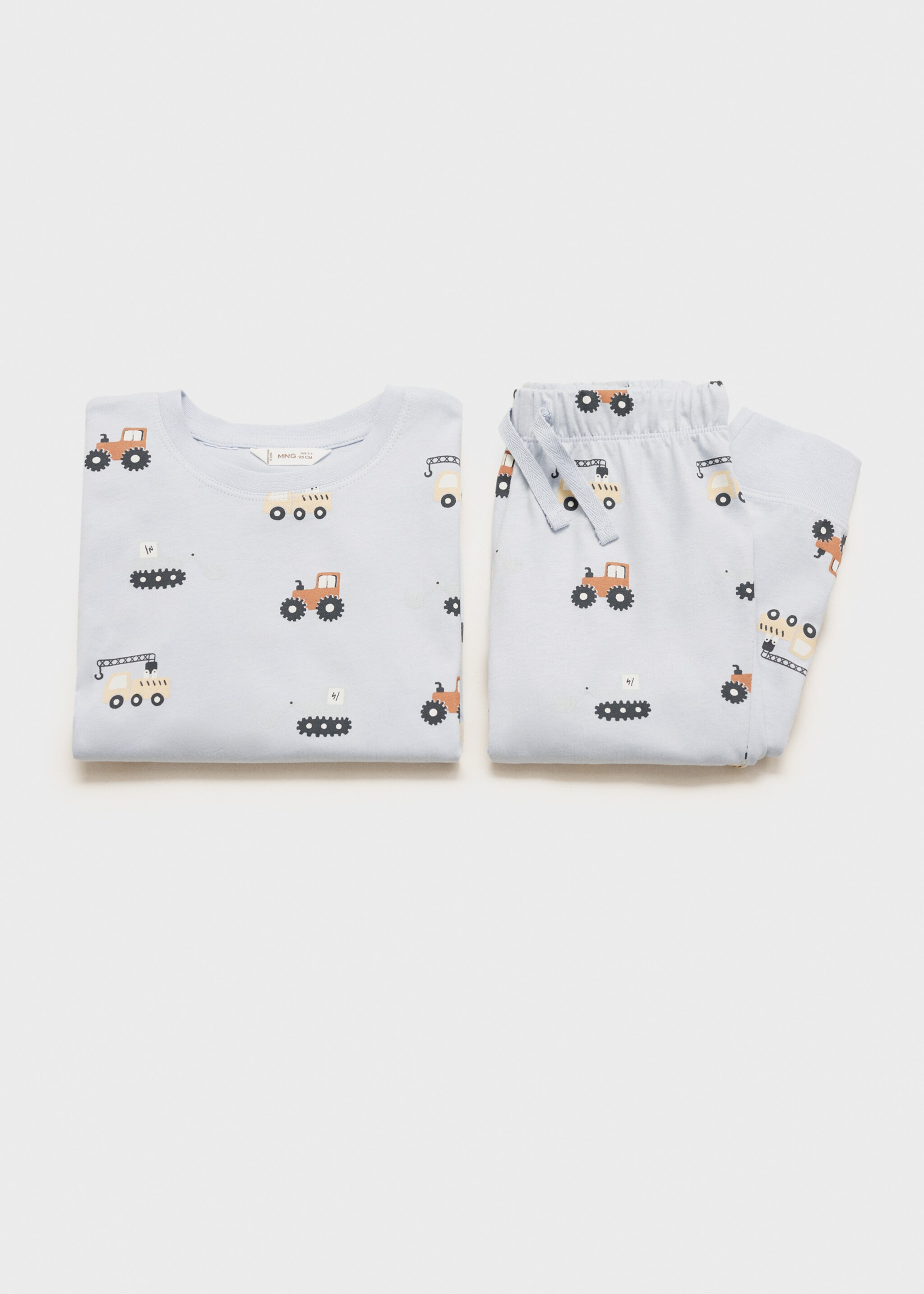 Printed pyjamas - Details of the article 0, Sky Blue. Ref: 87050629-00.