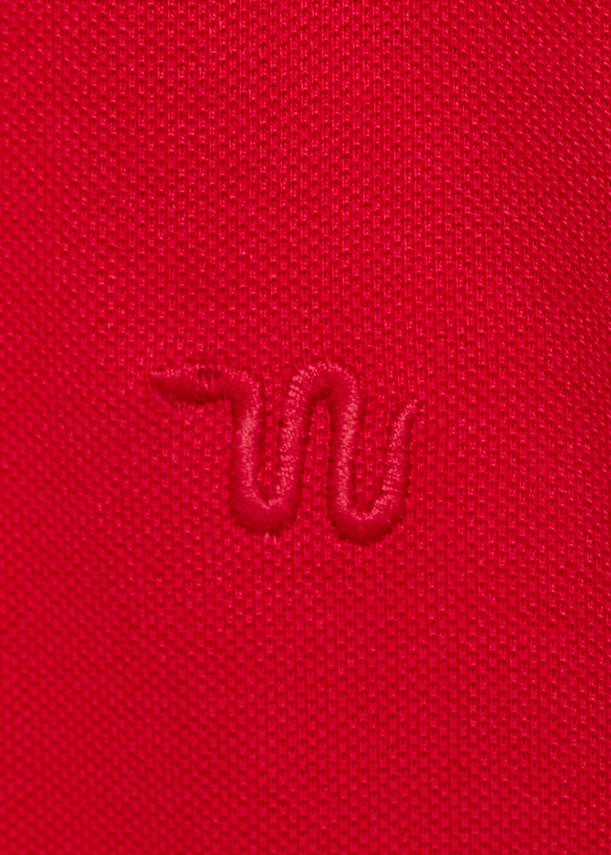 Kurzarm-Poloshirt aus Baumwolle - Detail des Artikels 0, Rot. Ref: 87050630-00.