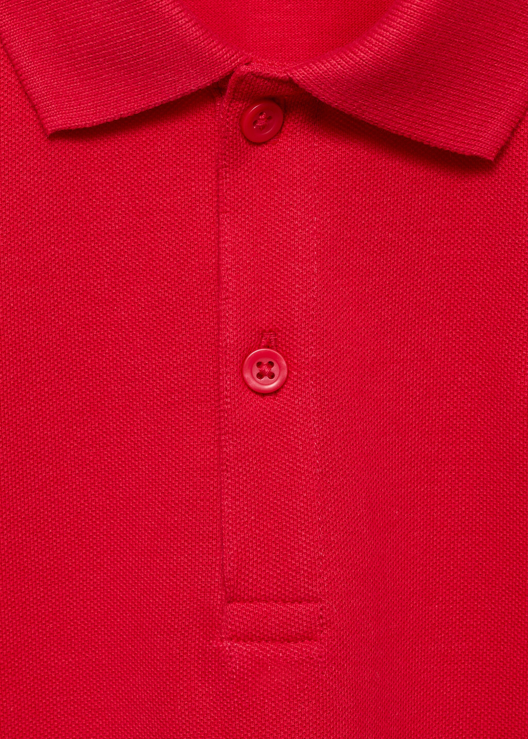 Kurzarm-Poloshirt aus Baumwolle - Detail des Artikels 8, Rot. Ref: 87050630-00.