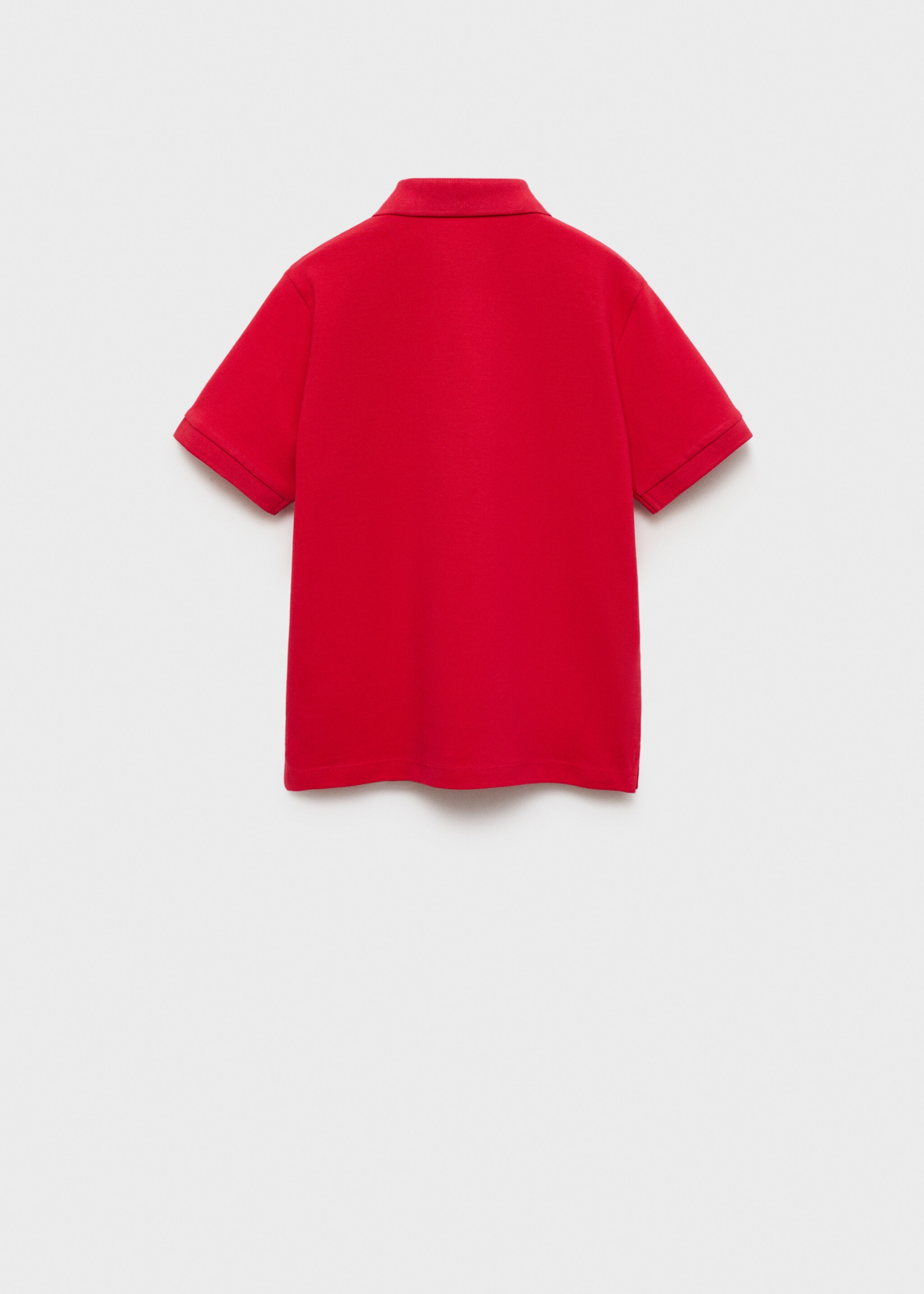 Kurzarm-Poloshirt aus Baumwolle - Rückseite des Artikels, Rot. Ref: 87050630-00.