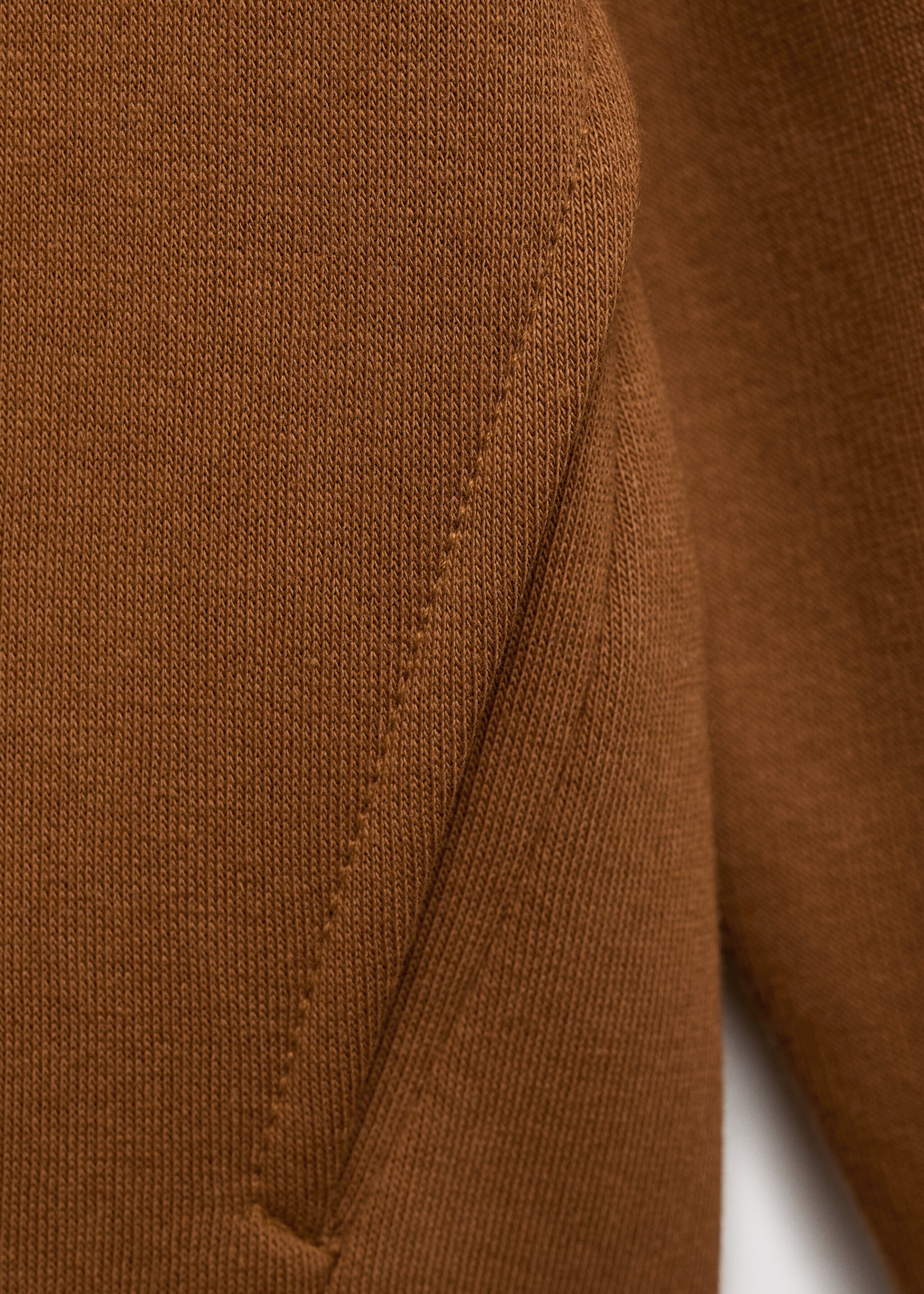 Message pattern sweatshirt - Details of the article 0, Caramel. Ref: 87050635-00.