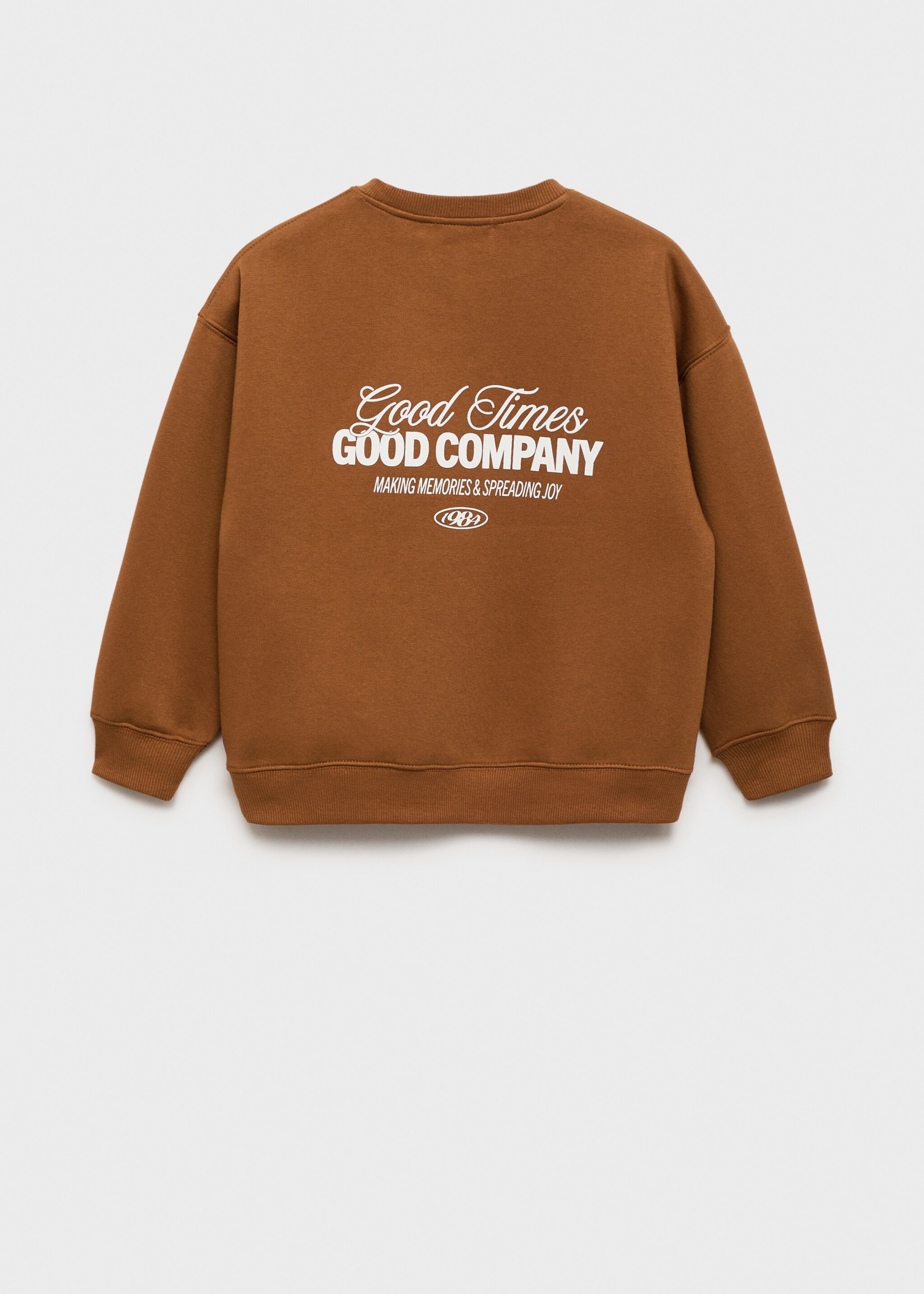 Message pattern sweatshirt - Reverse of the article, Caramel. Ref: 87050635-00.