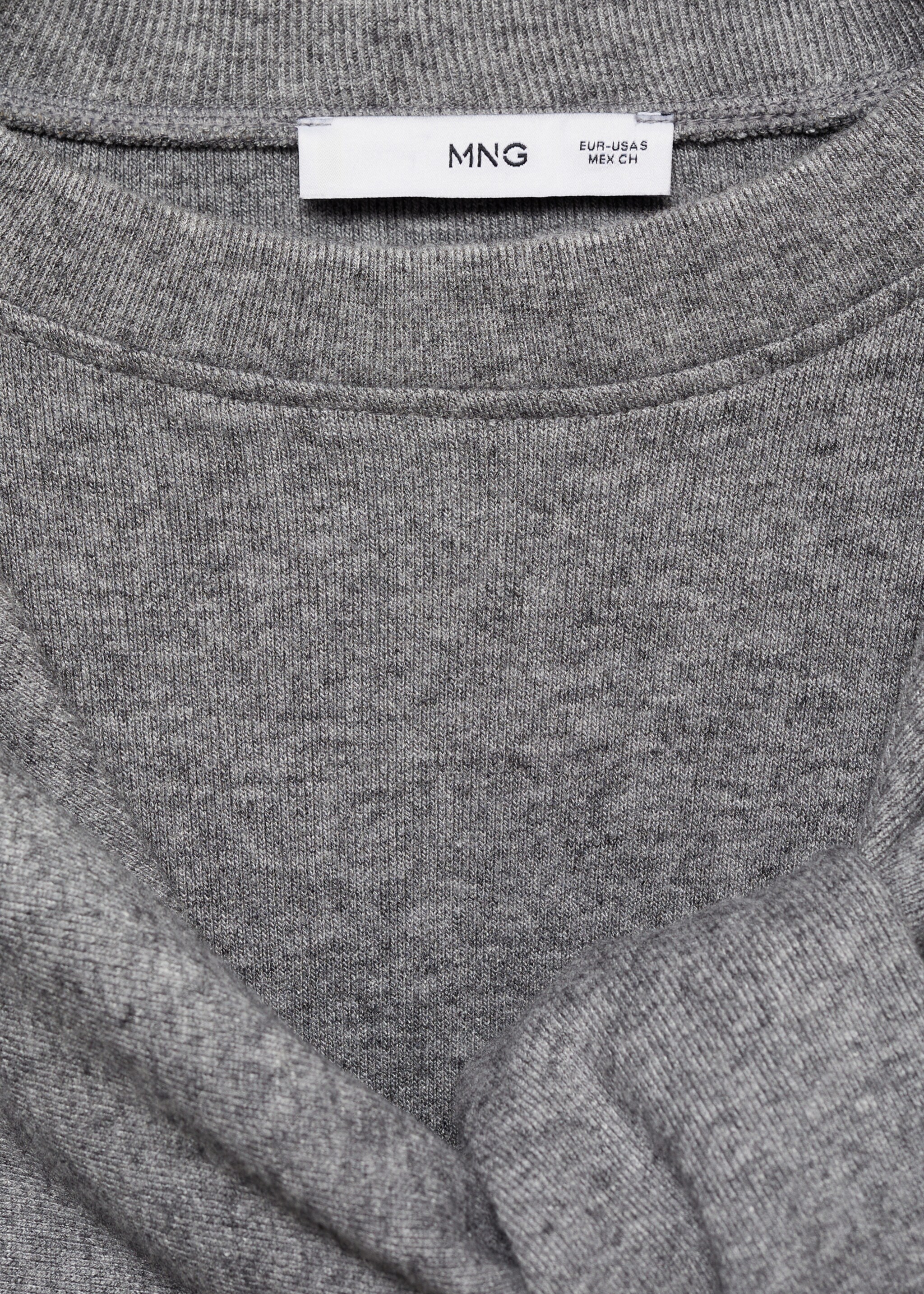 Sweatshirt with decorative sleeve - Details of the article 0, Grey. Ref: 87050636-00.