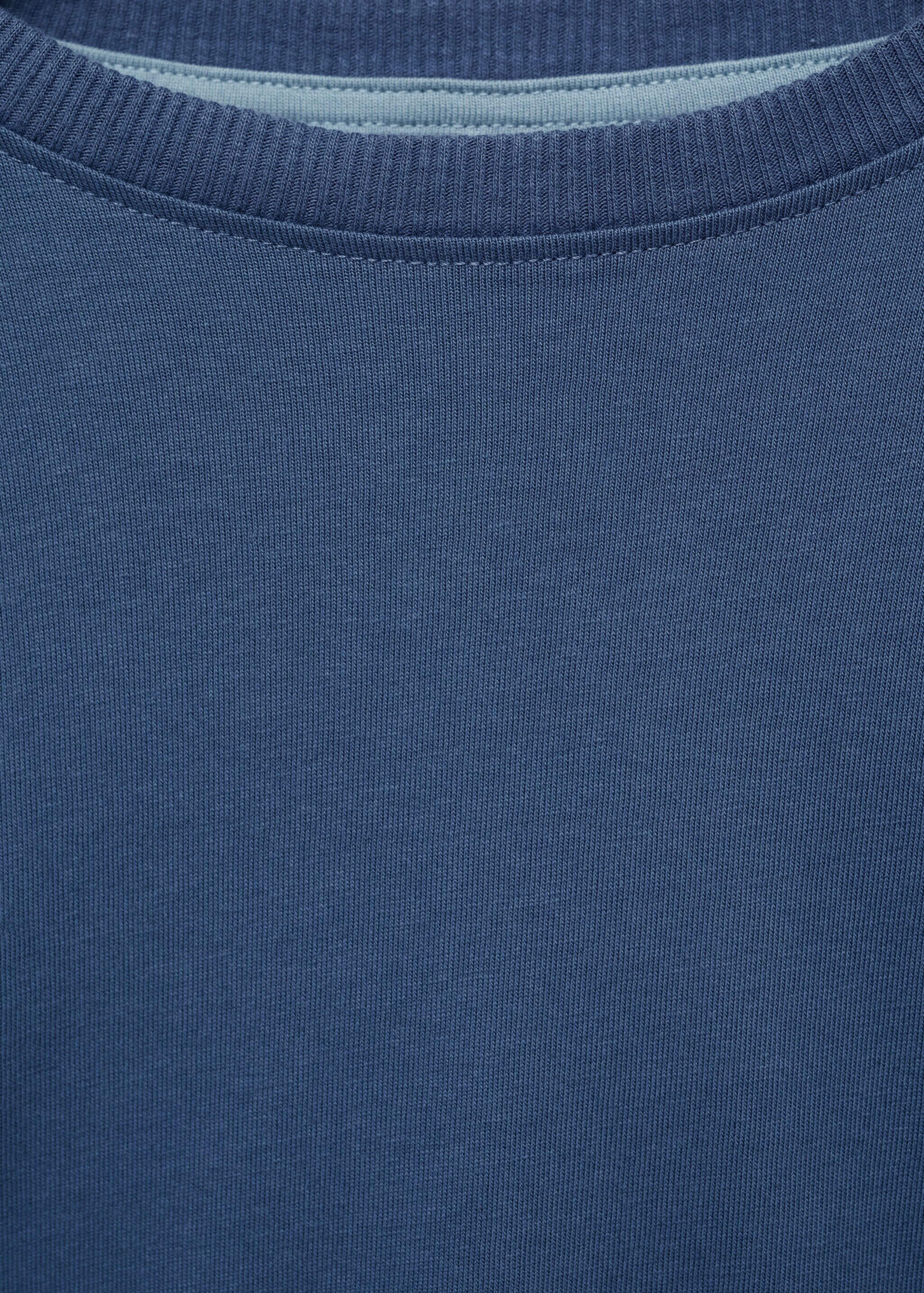 Message cotton T-shirt - Details of the article 8, Blue. Ref: 87050637-00.
