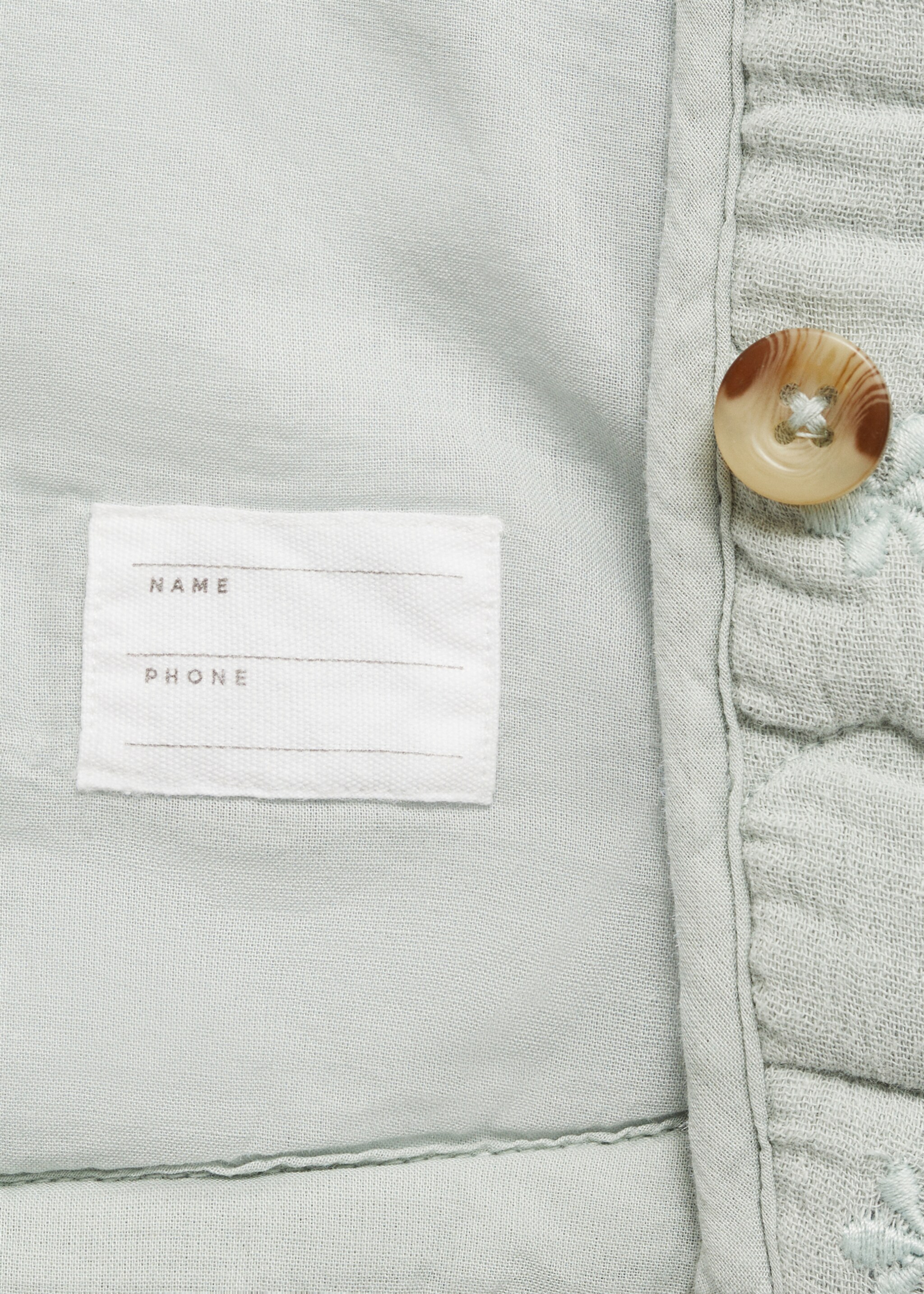 Cotton quilted jacket - Details of the article 0, Pastel Green. Ref: 87050638-00.