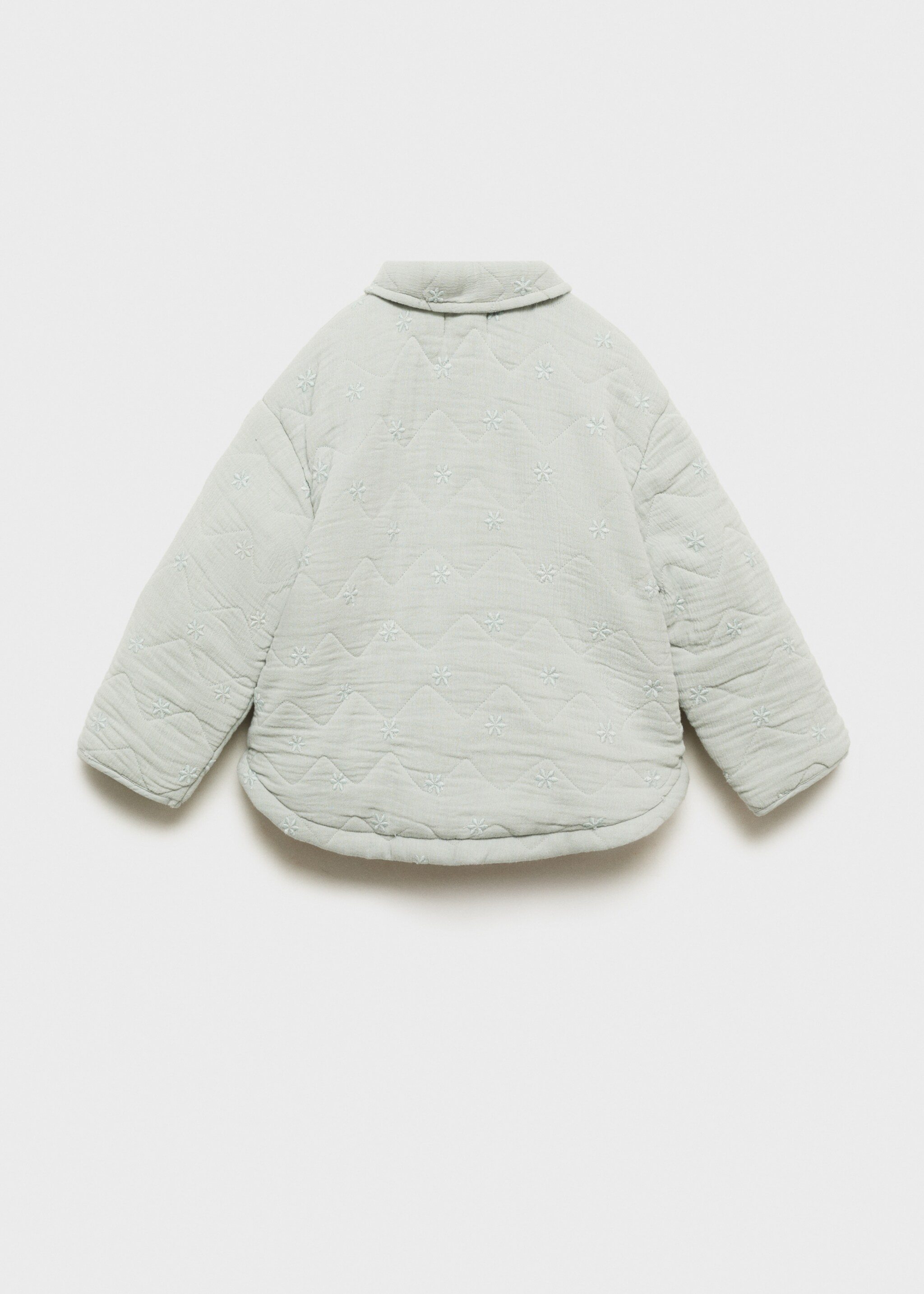 Cotton quilted jacket - Reverse of the article, Pastel Green. Ref: 87050638-00.