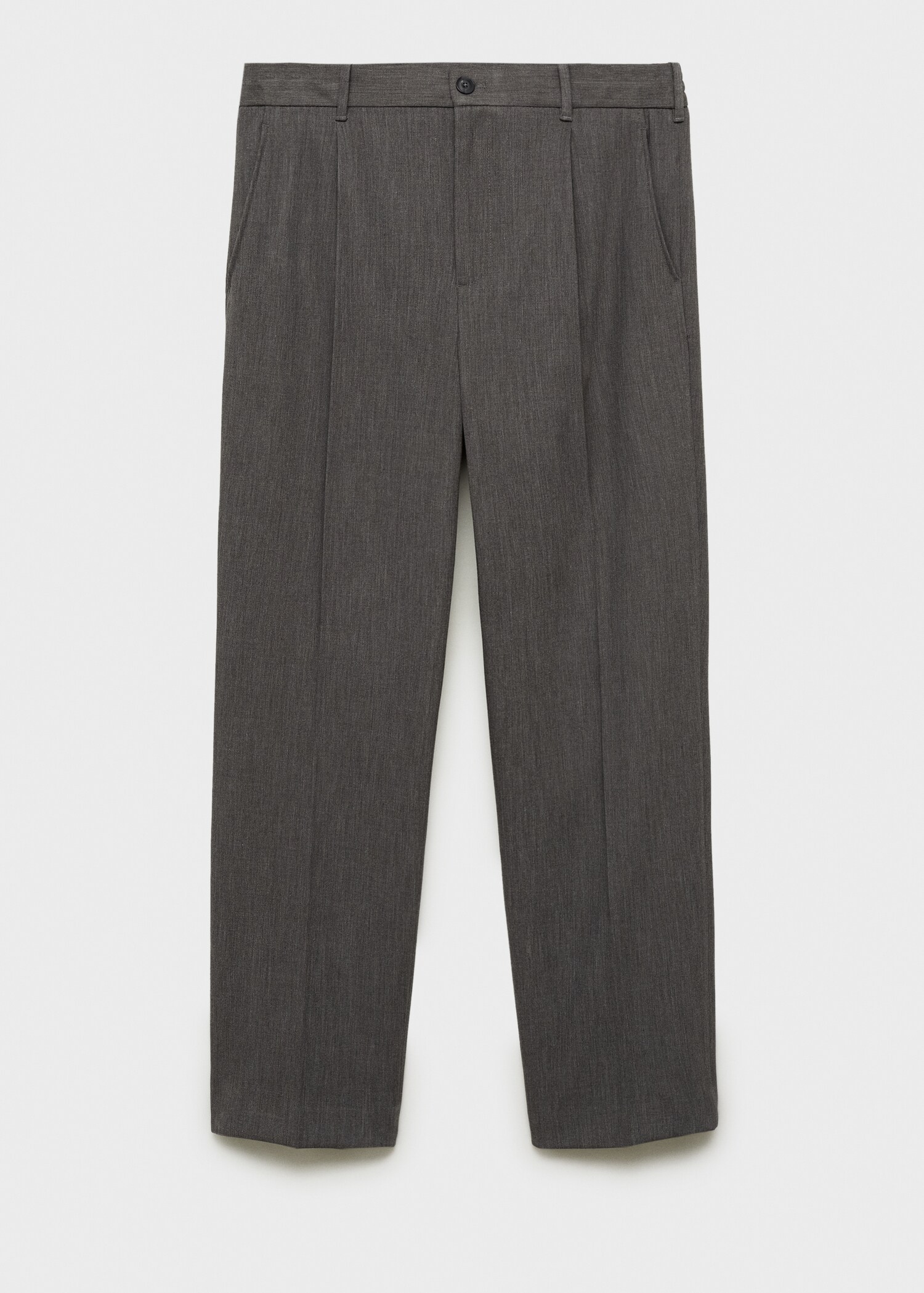 Straight-fit pleated trousers - Article without model