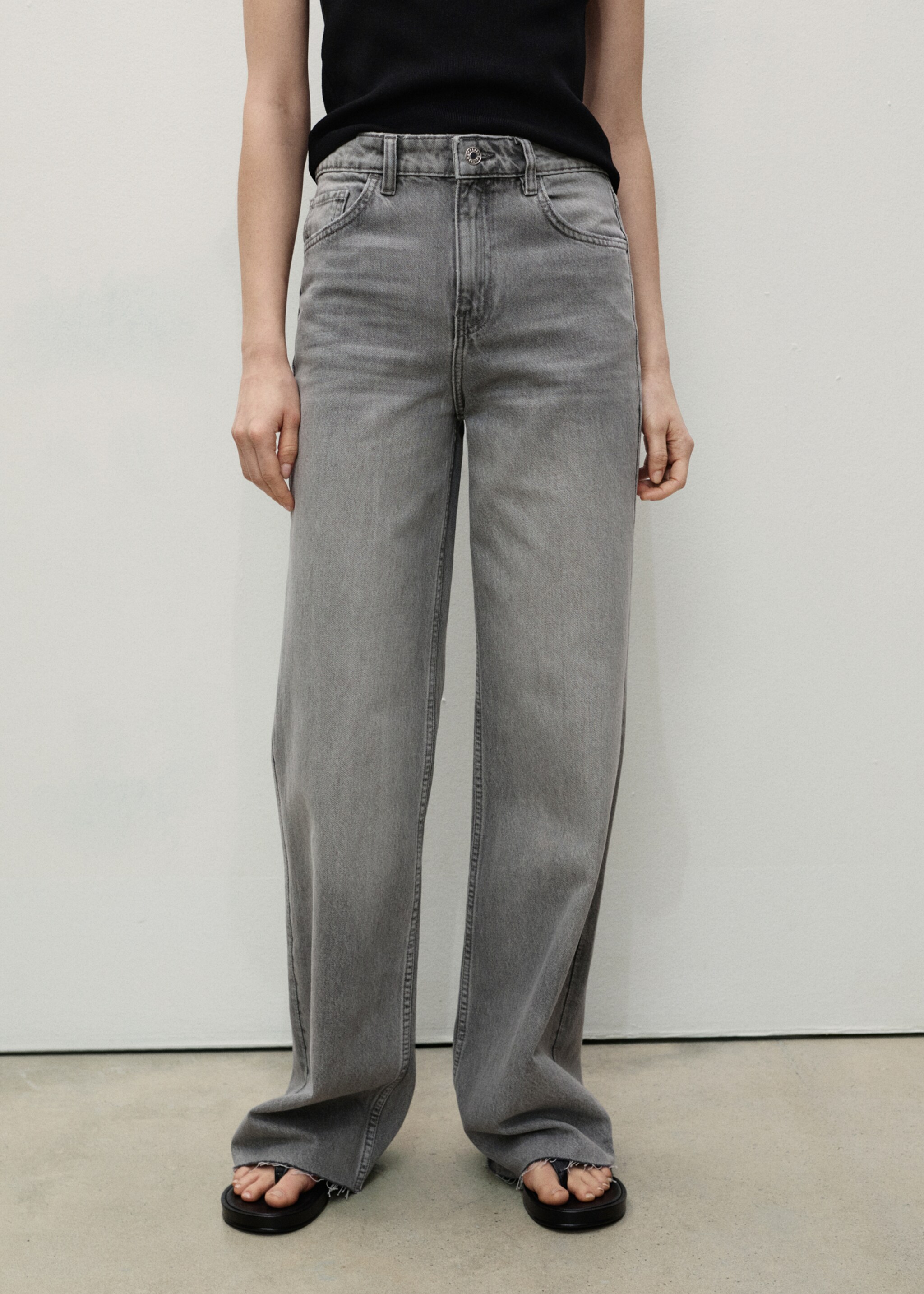 Danila high-waisted wide-leg jeans - Medium plane, Denim Grey. Ref: 87050641-00.