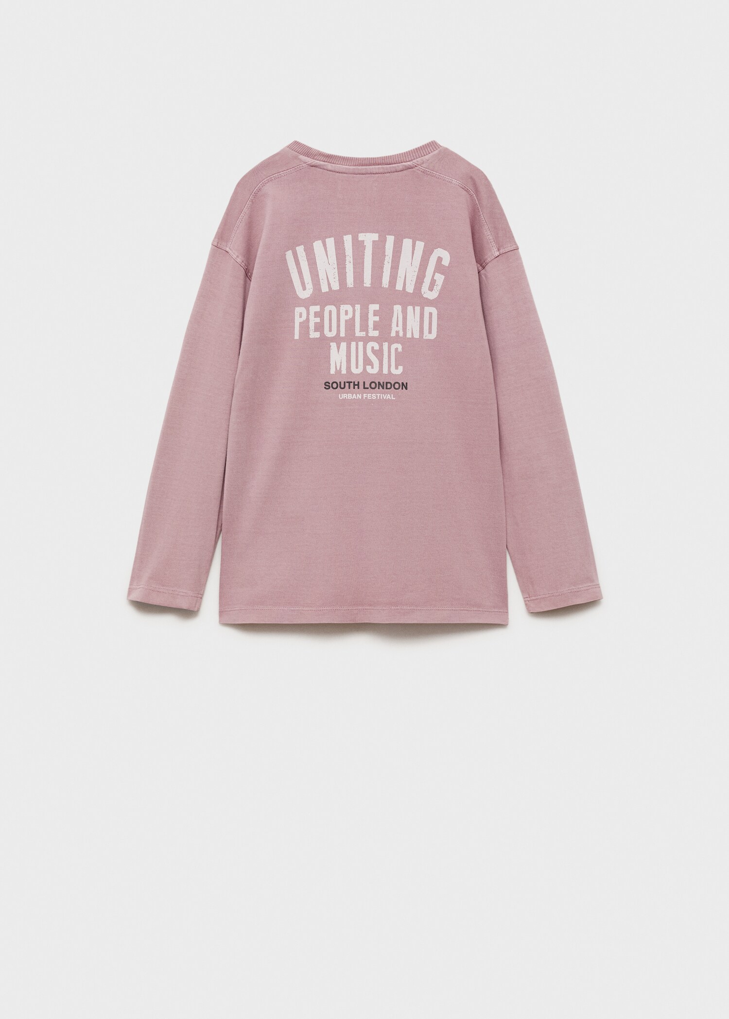 Washed-effect cotton t-shirt - Reverse of the article