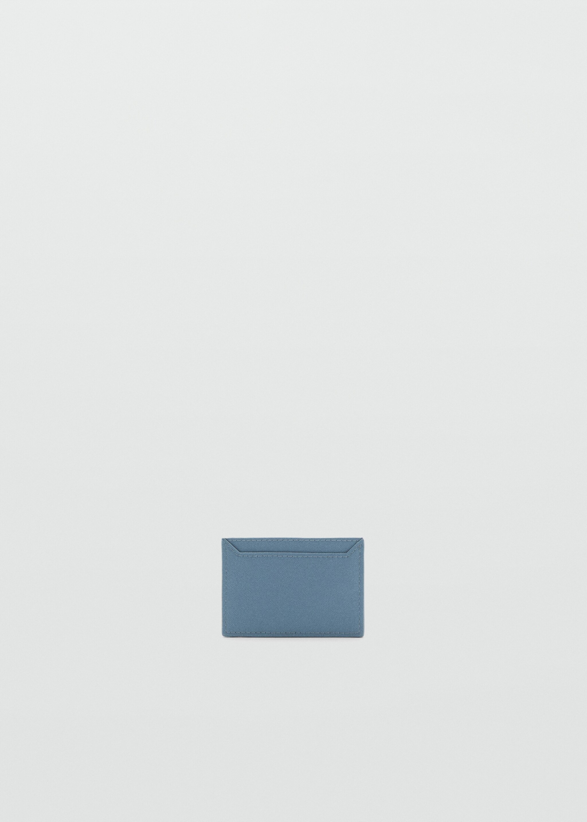 Porte-cartes effet saffiano - Plan moyen, Bleu ciel. Ref: 87050646-00.