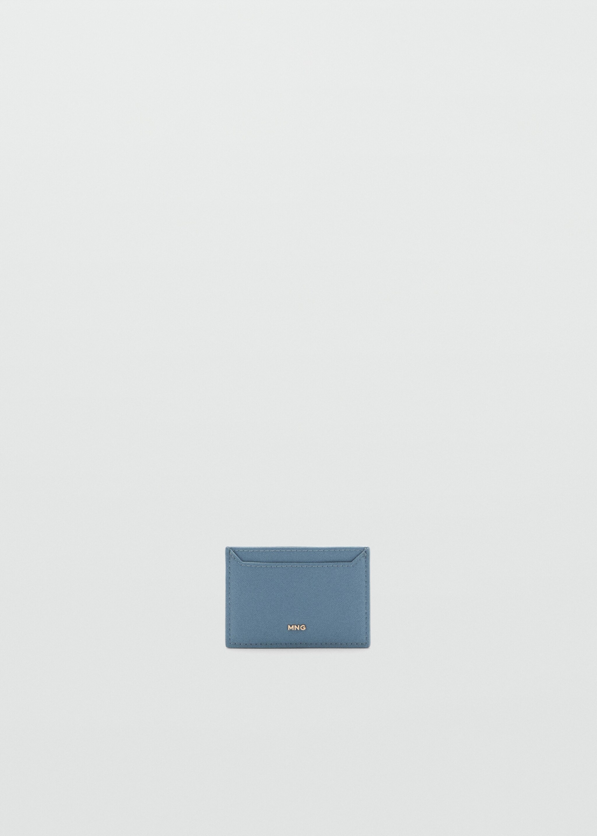 Porte-cartes effet saffiano - Article sans modèle, Bleu ciel. Ref: 87050646-00.