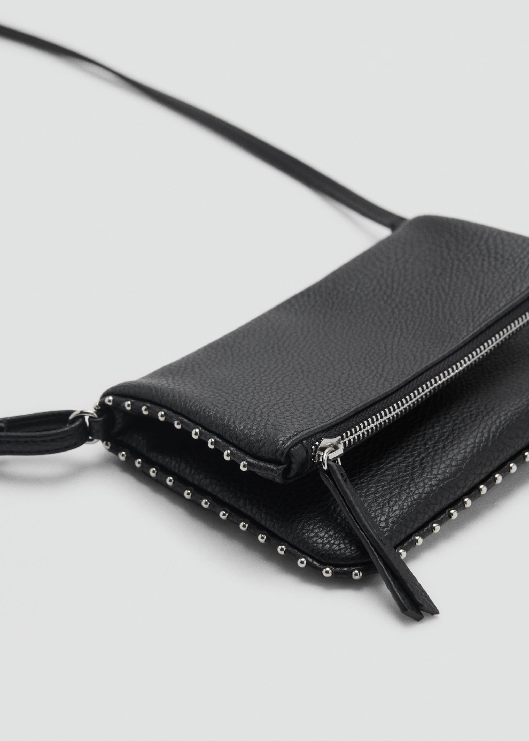 Stud cross body bag - Details of the article 1, Black. Ref: 87050648-00.