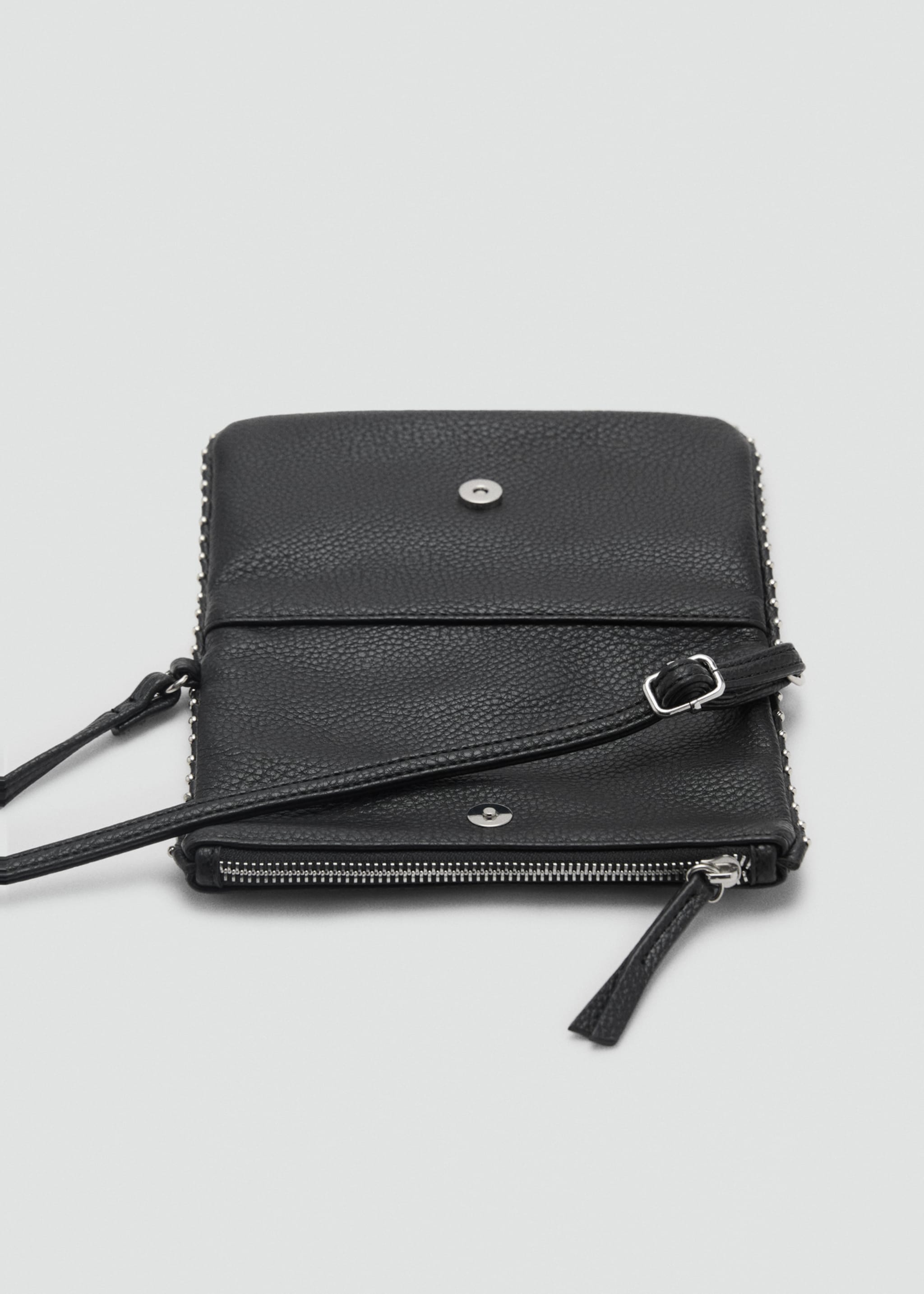 Stud cross body bag - Details of the article 2, Black. Ref: 87050648-00.