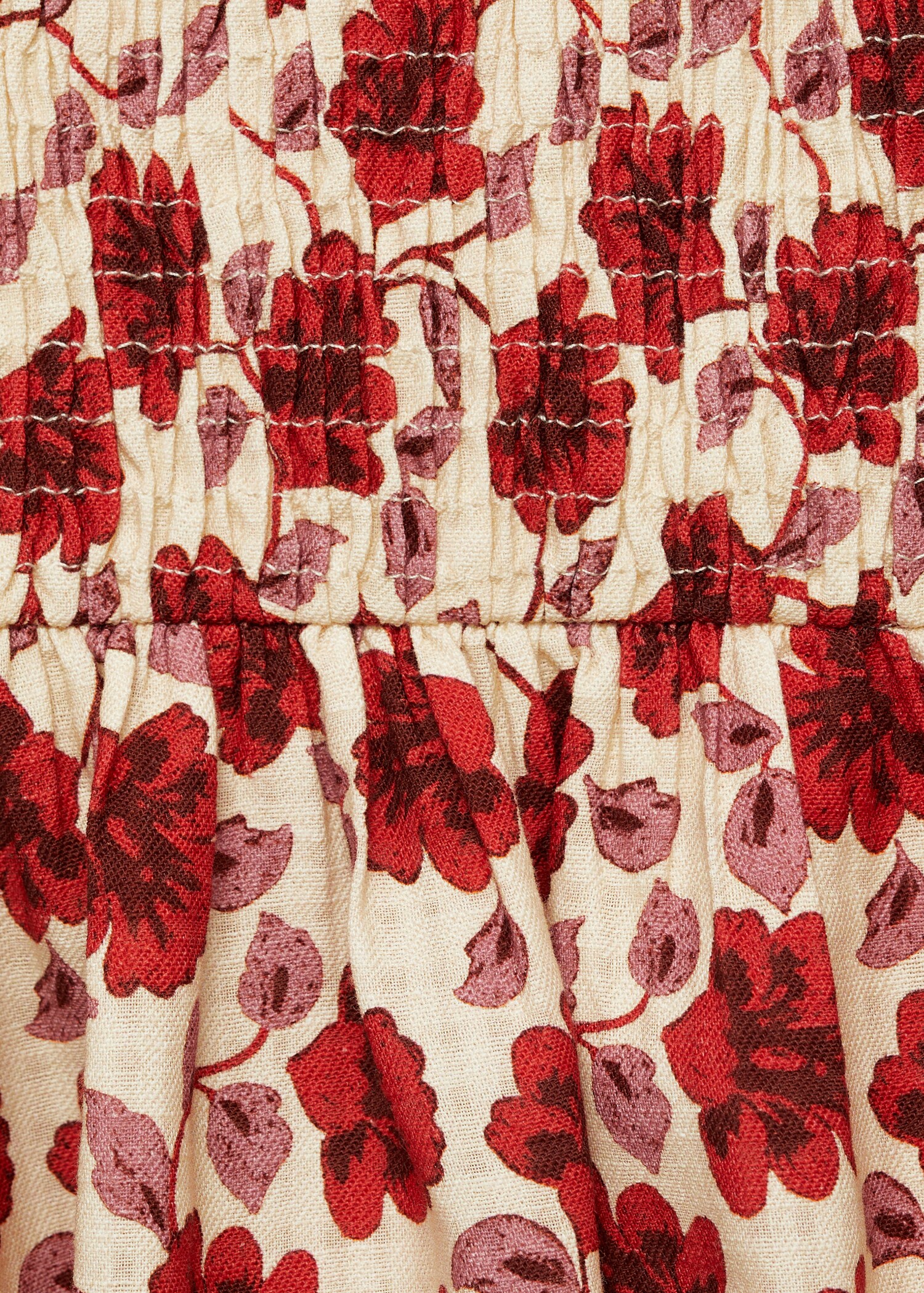 Baumwollbluse mit Blumenmuster - Detail des Artikels 8