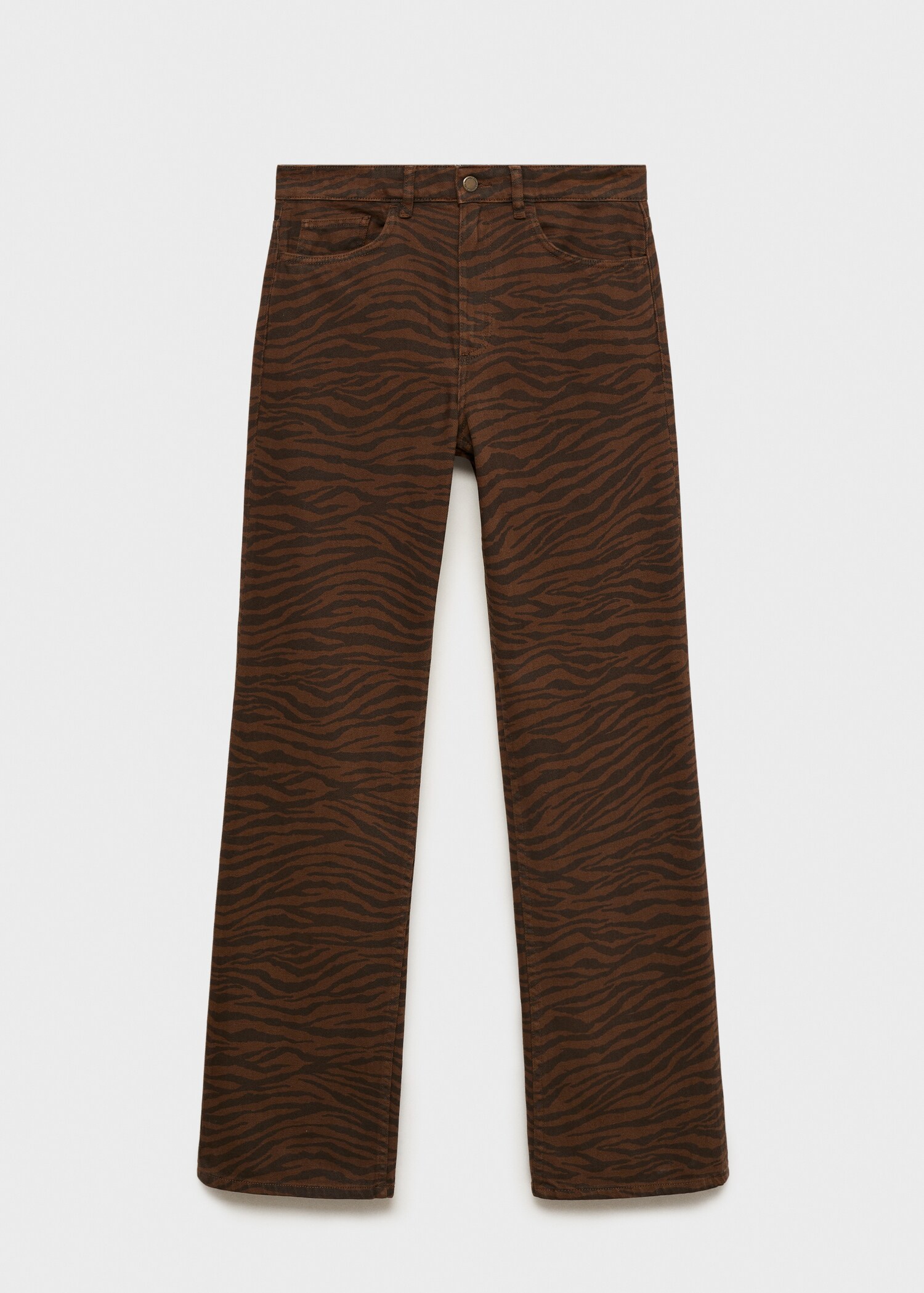 Zebra-print straight-fit jeans - Article without model