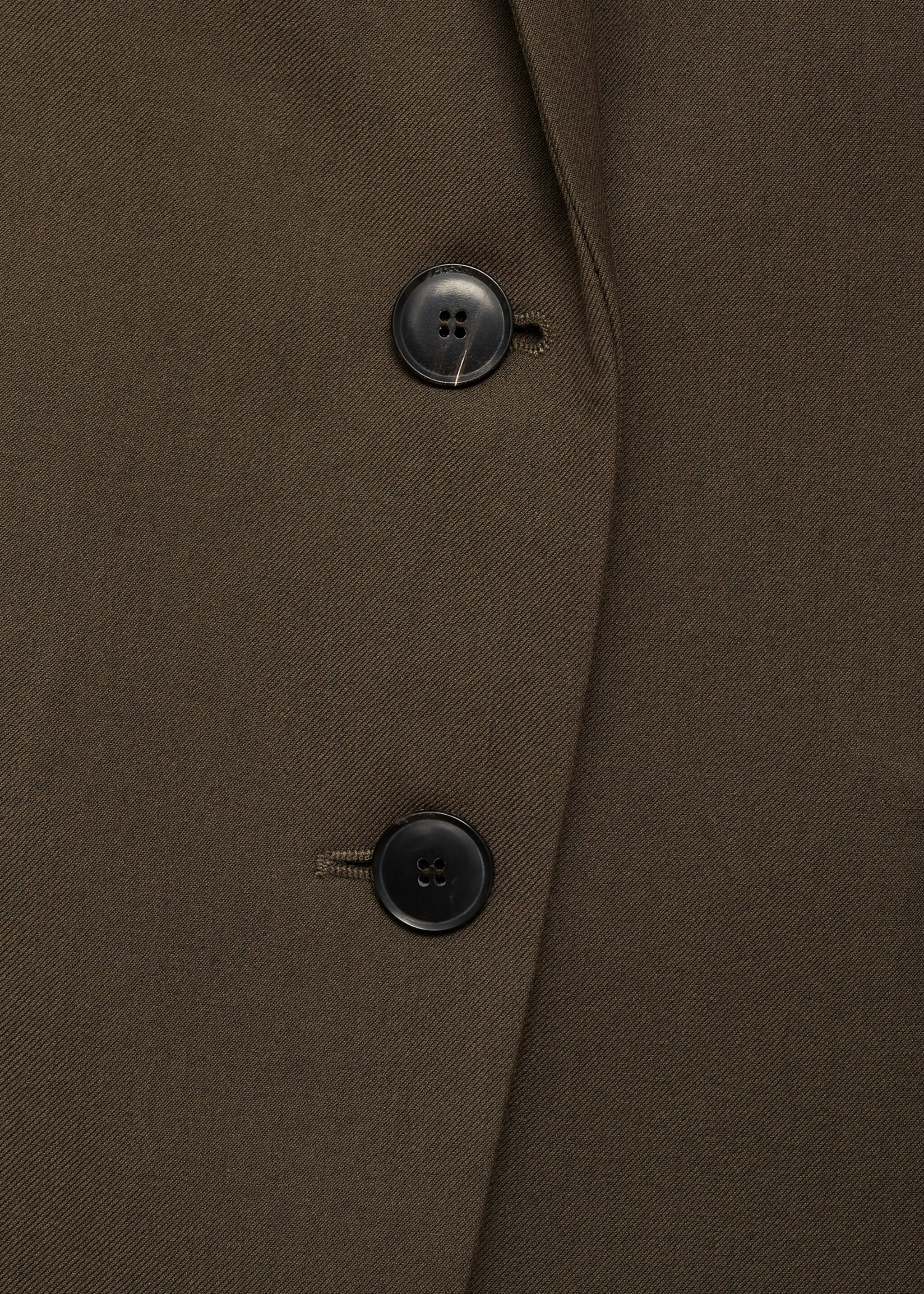 Straight-fit suit blazer - Details of the article 0, Khaki. Ref: 87050654-00.