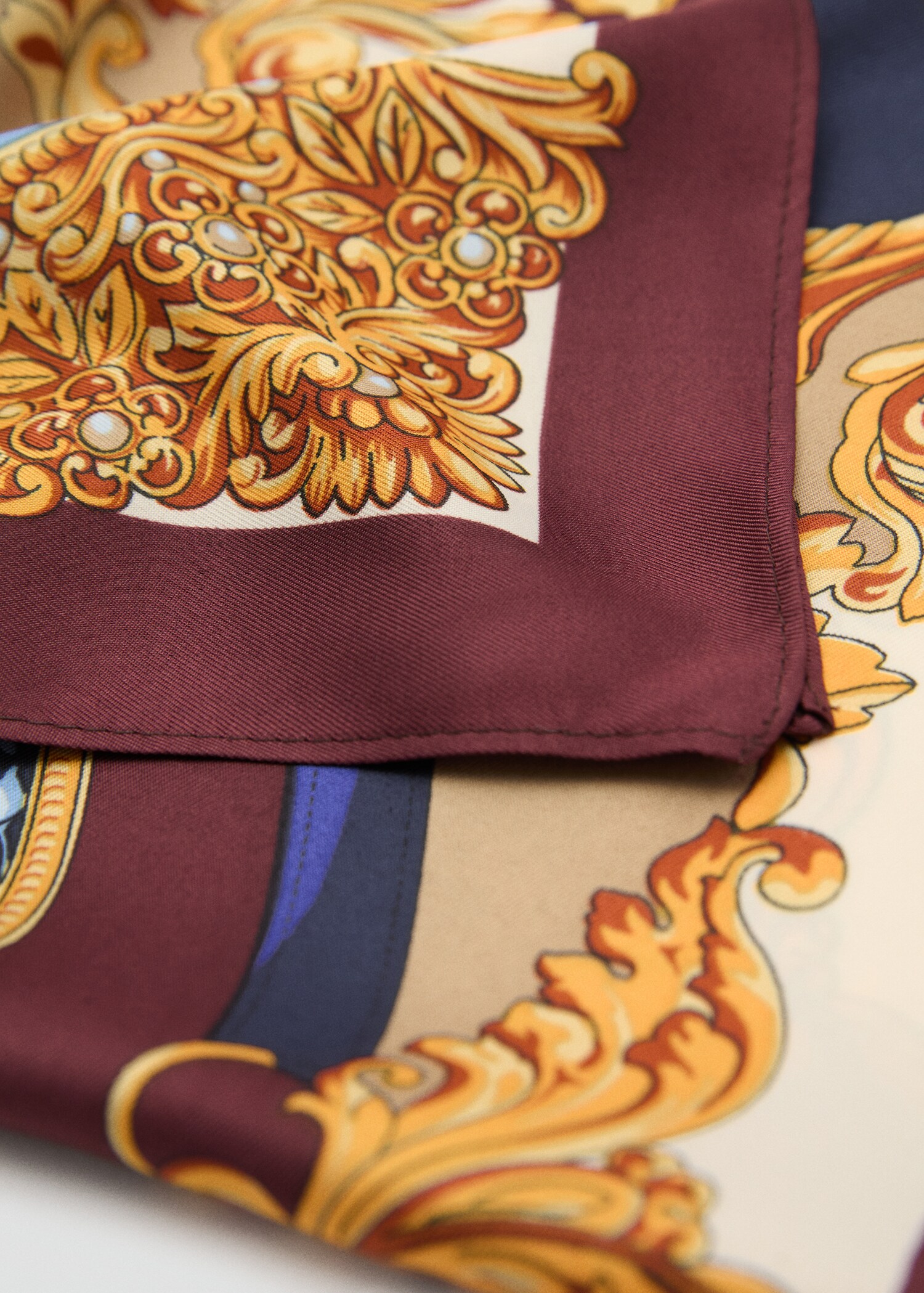 Vintage printed scarf - Medium plane