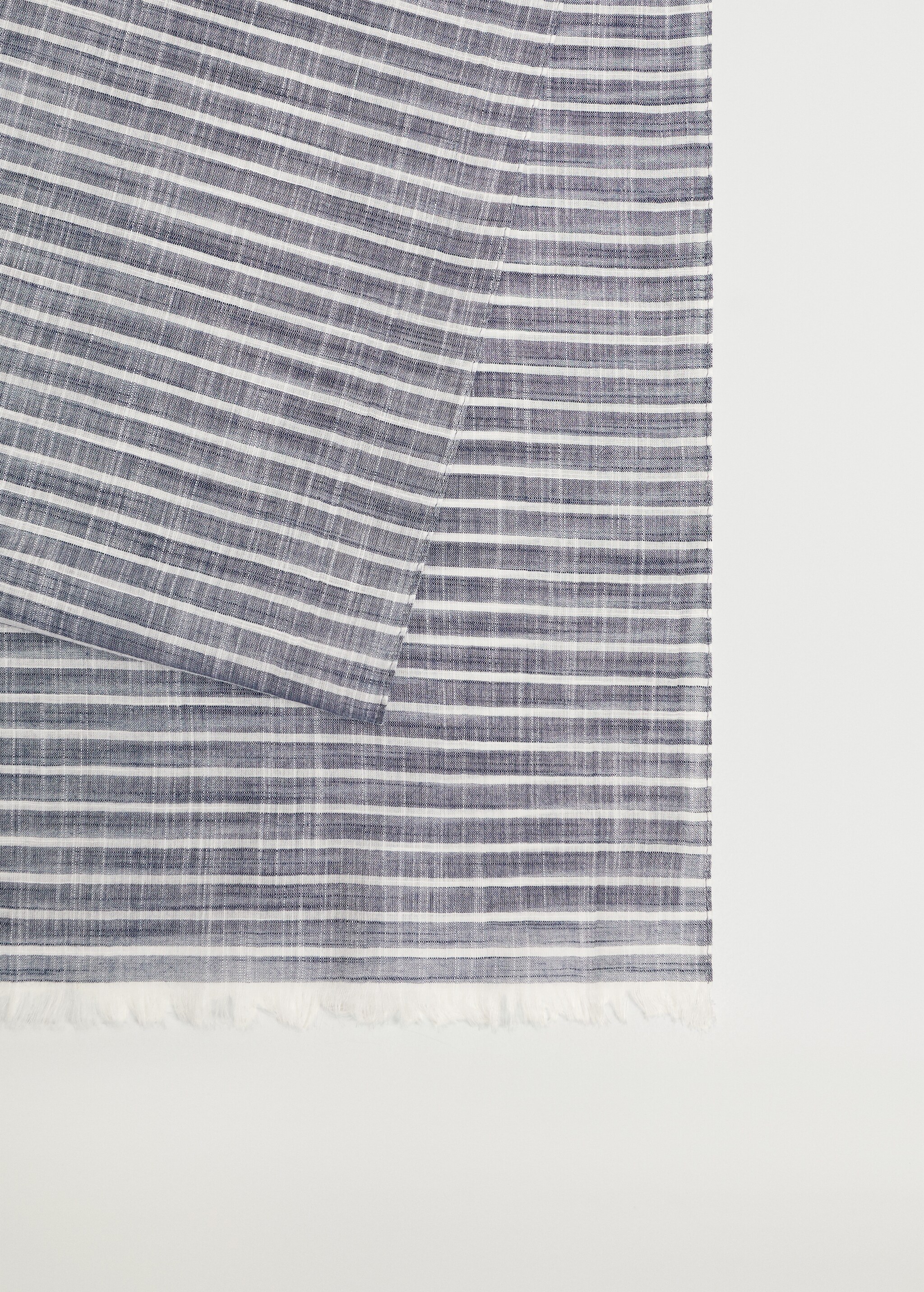 Fringed lines scarf - Medium plane