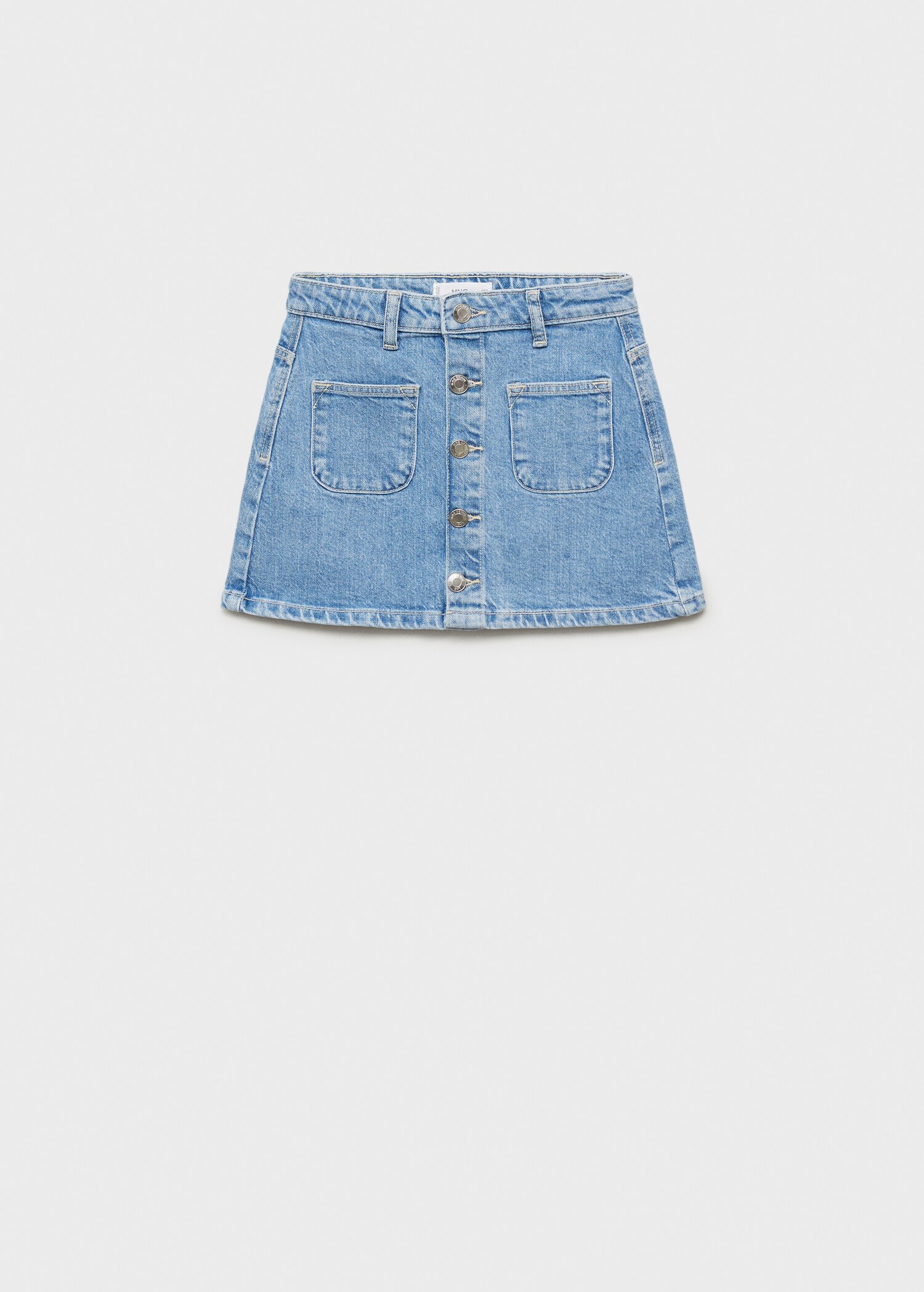 Buttoned denim skirt - Article without model