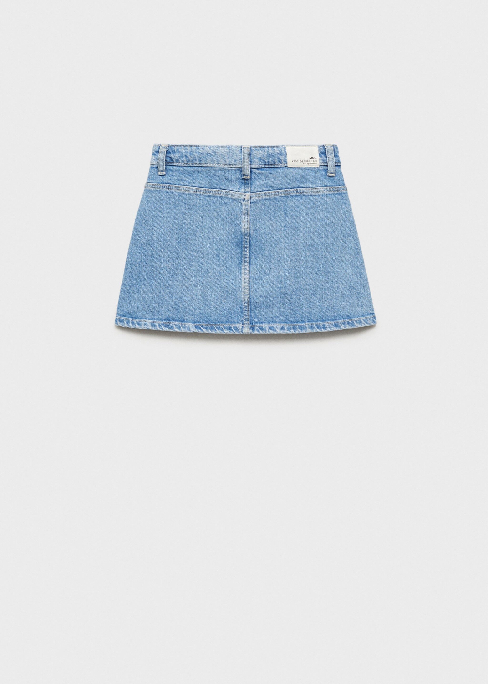 Buttoned denim skirt - Reverse of the article, Medium Blue. Ref: 87051046-00.