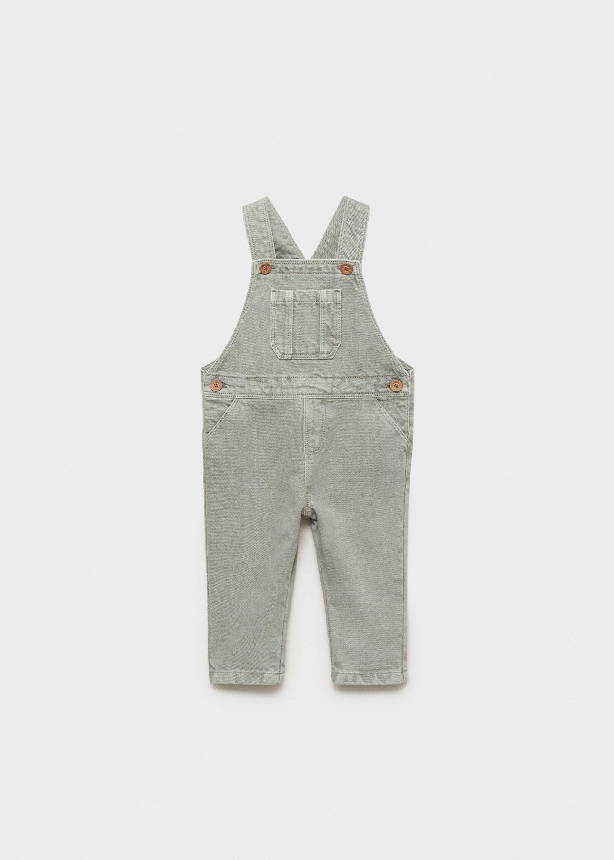 Long denim overalls with pocket - Article without model, Aqua Green. Ref: 87051048-00.