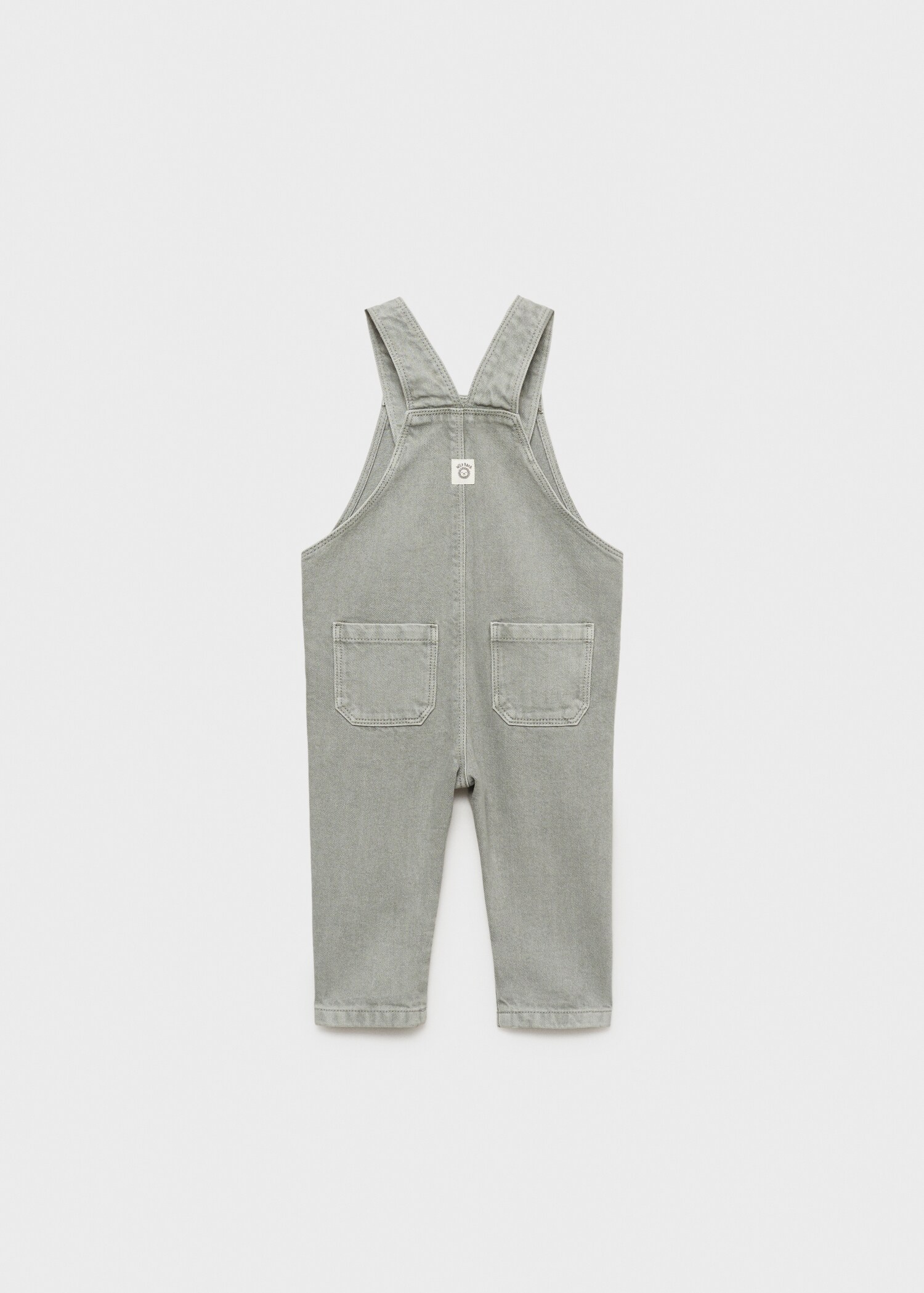 Long denim overalls with pocket - Reverse of the article