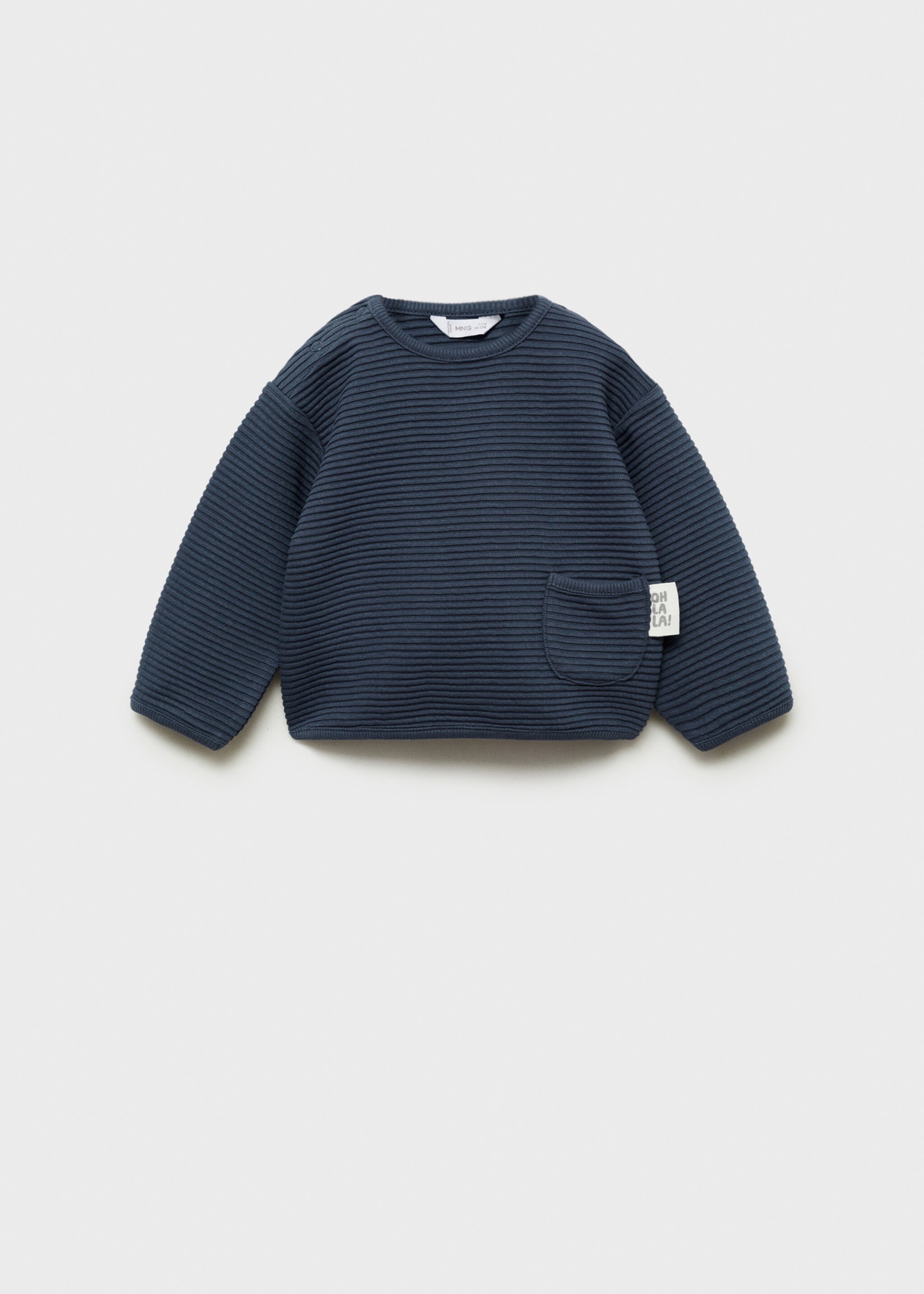 Φούτερ πλεκτό ανάγλυφο - Προϊόν χωρίς μοντέλο, Σκούρο Μπλε Μαρέν. Ref: 87051056-00.