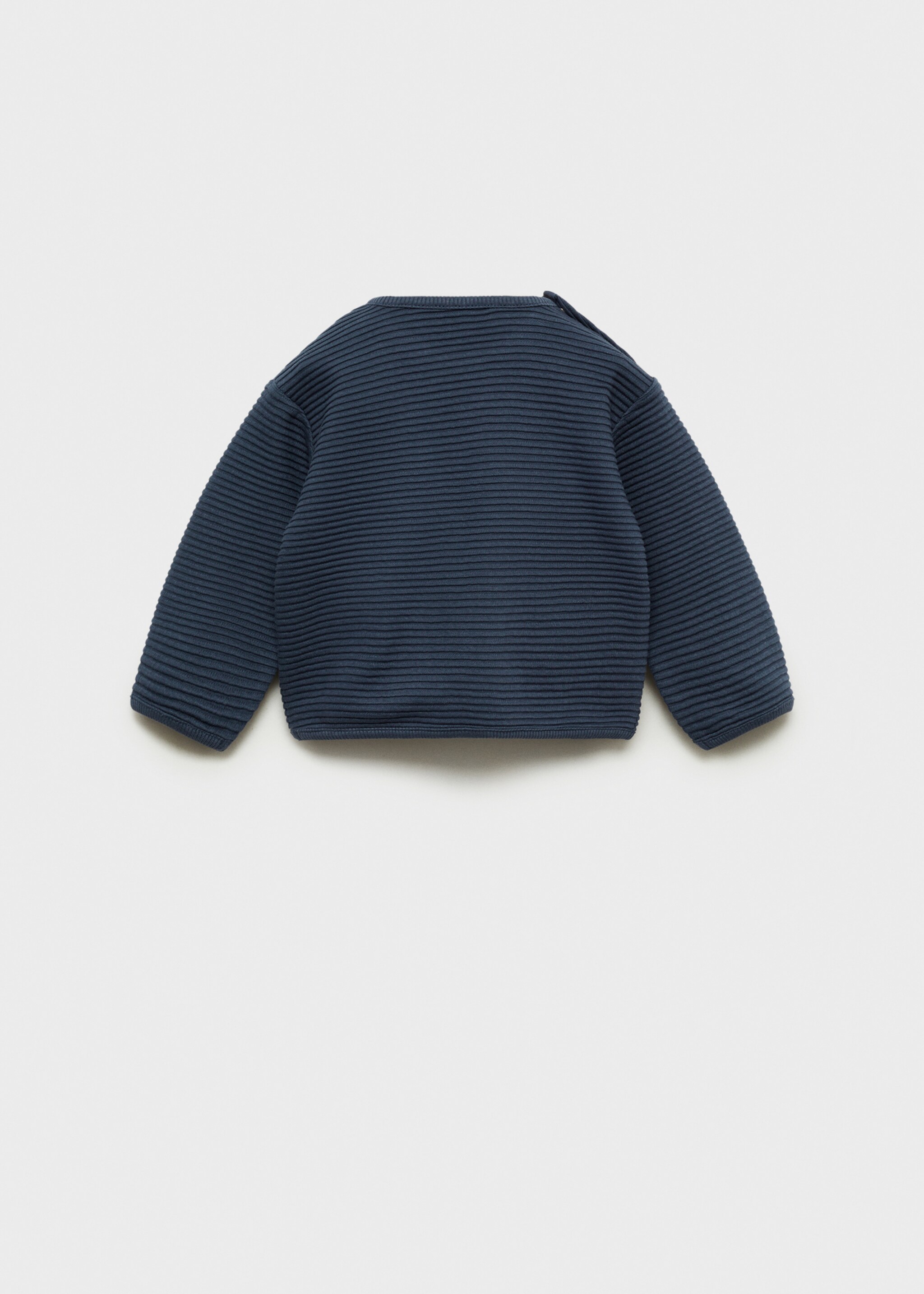 Φούτερ πλεκτό ανάγλυφο - Πίσω όψη προϊόντος, Σκούρο Μπλε Μαρέν. Ref: 87051056-00.