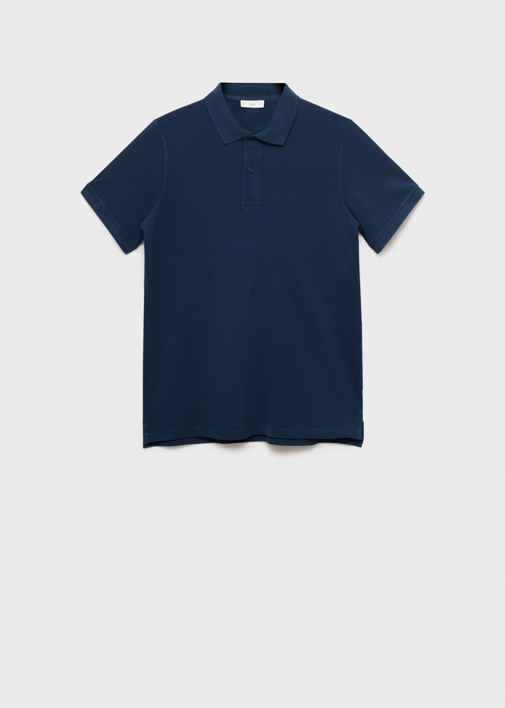 Polohemd aus Baumwollpikee - Artikel ohne Model, Dunkles Marineblau. Ref: 87051057-00.