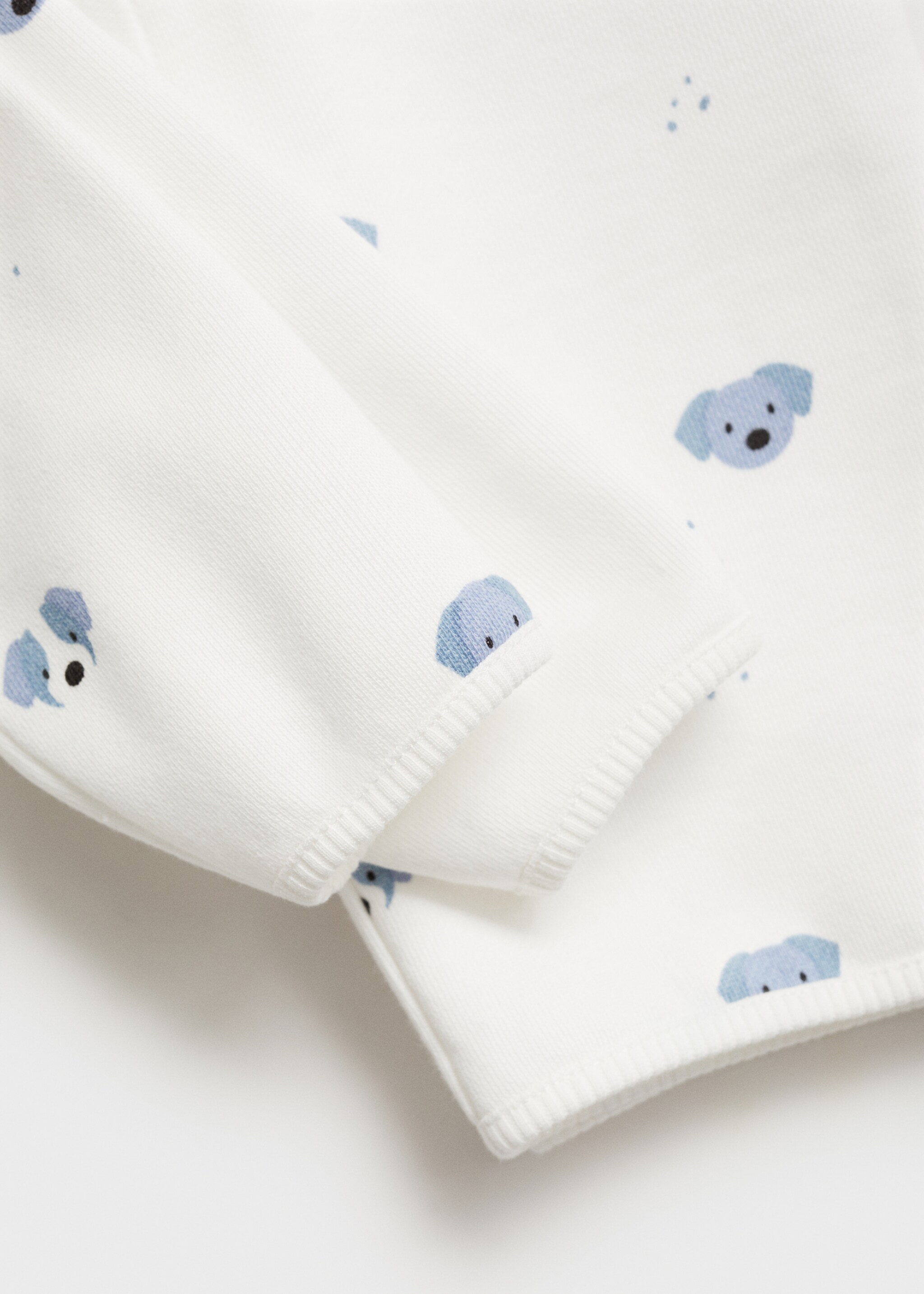 Printed cotton sweatshirt - Details of the article 8, White. Ref: 87051059-00.