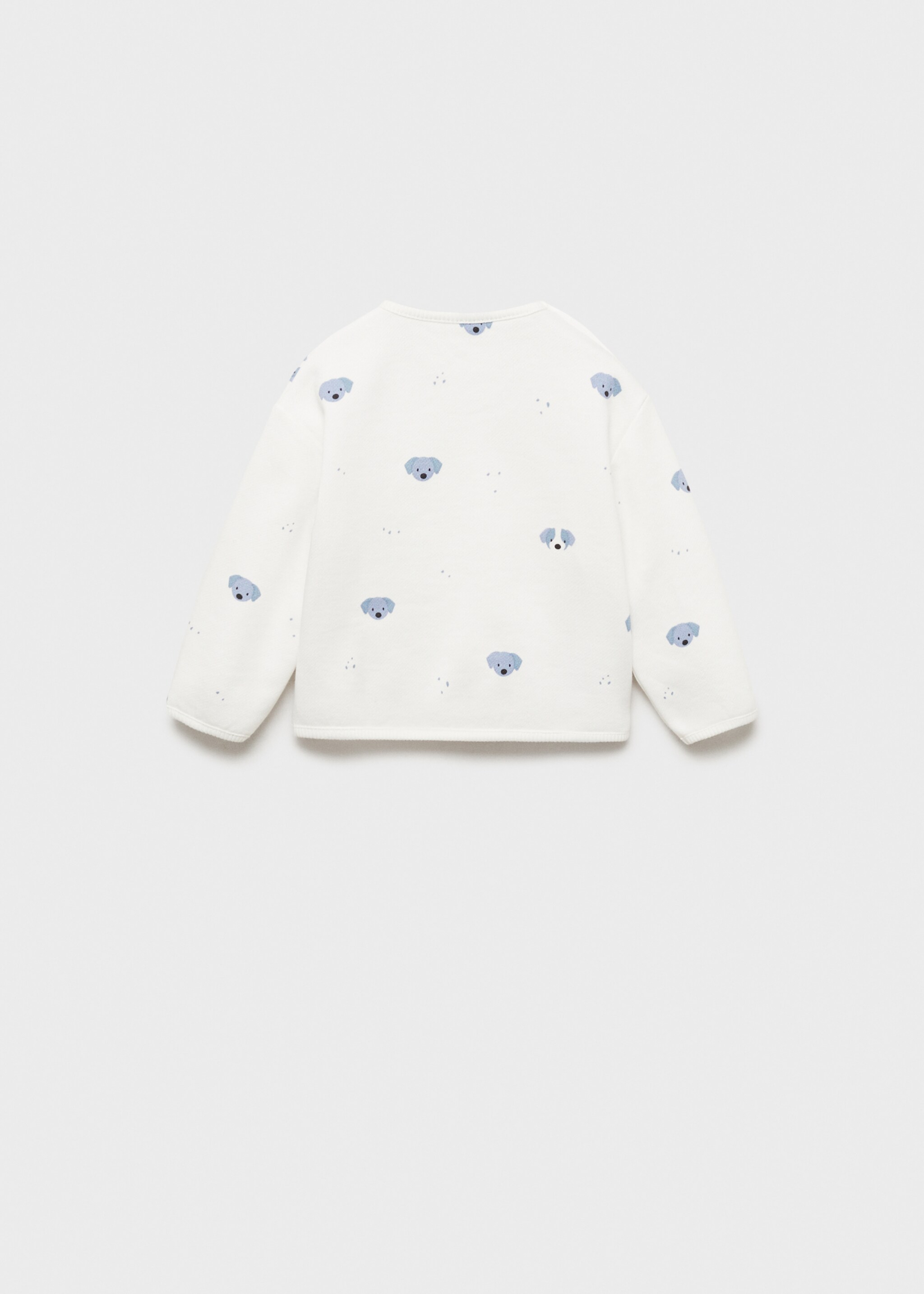 Printed cotton sweatshirt - Reverse of the article, White. Ref: 87051059-00.