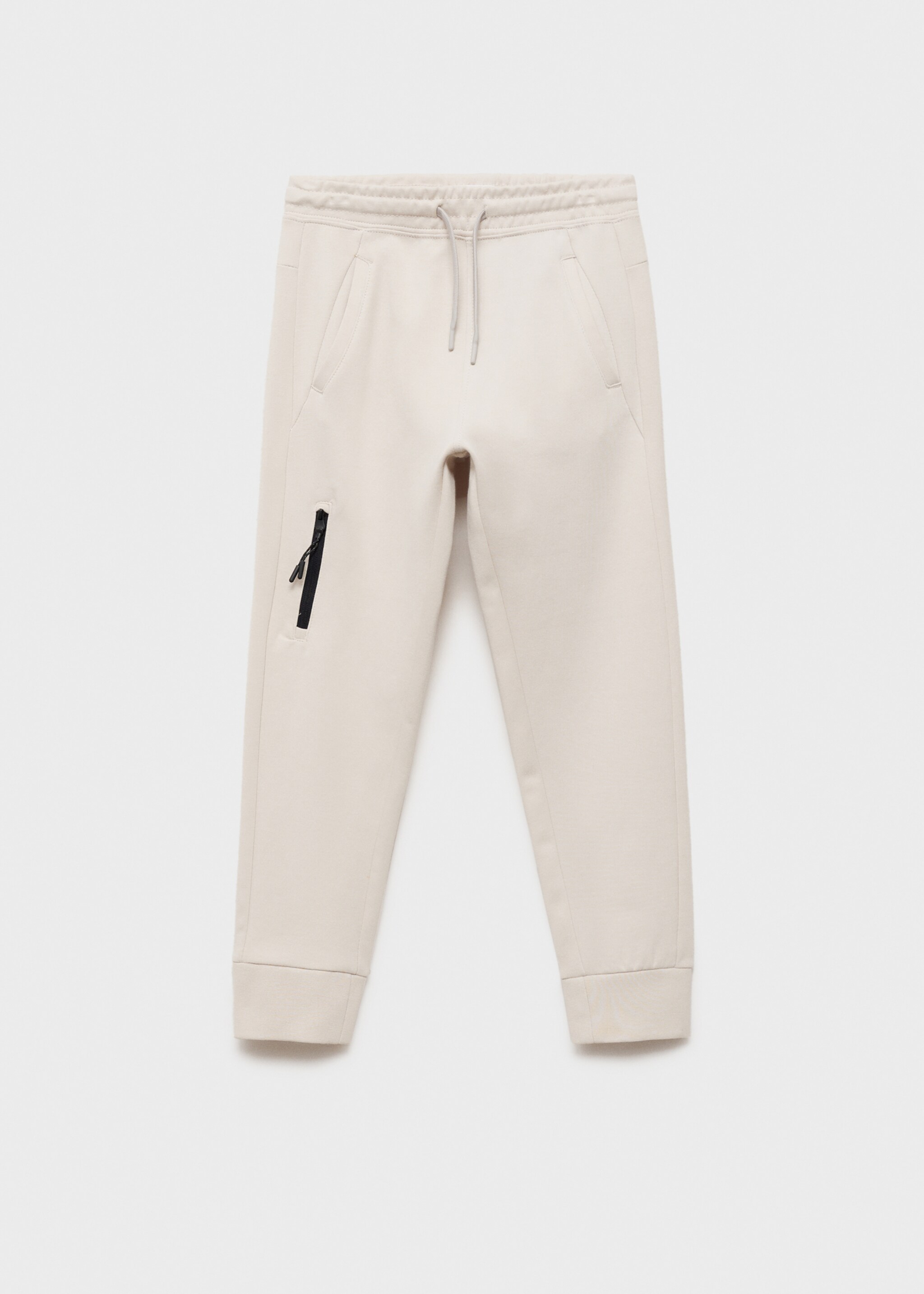 Jogger trousers with elastic waist - Article without model, Ice Grey. Ref: 87051512-00.