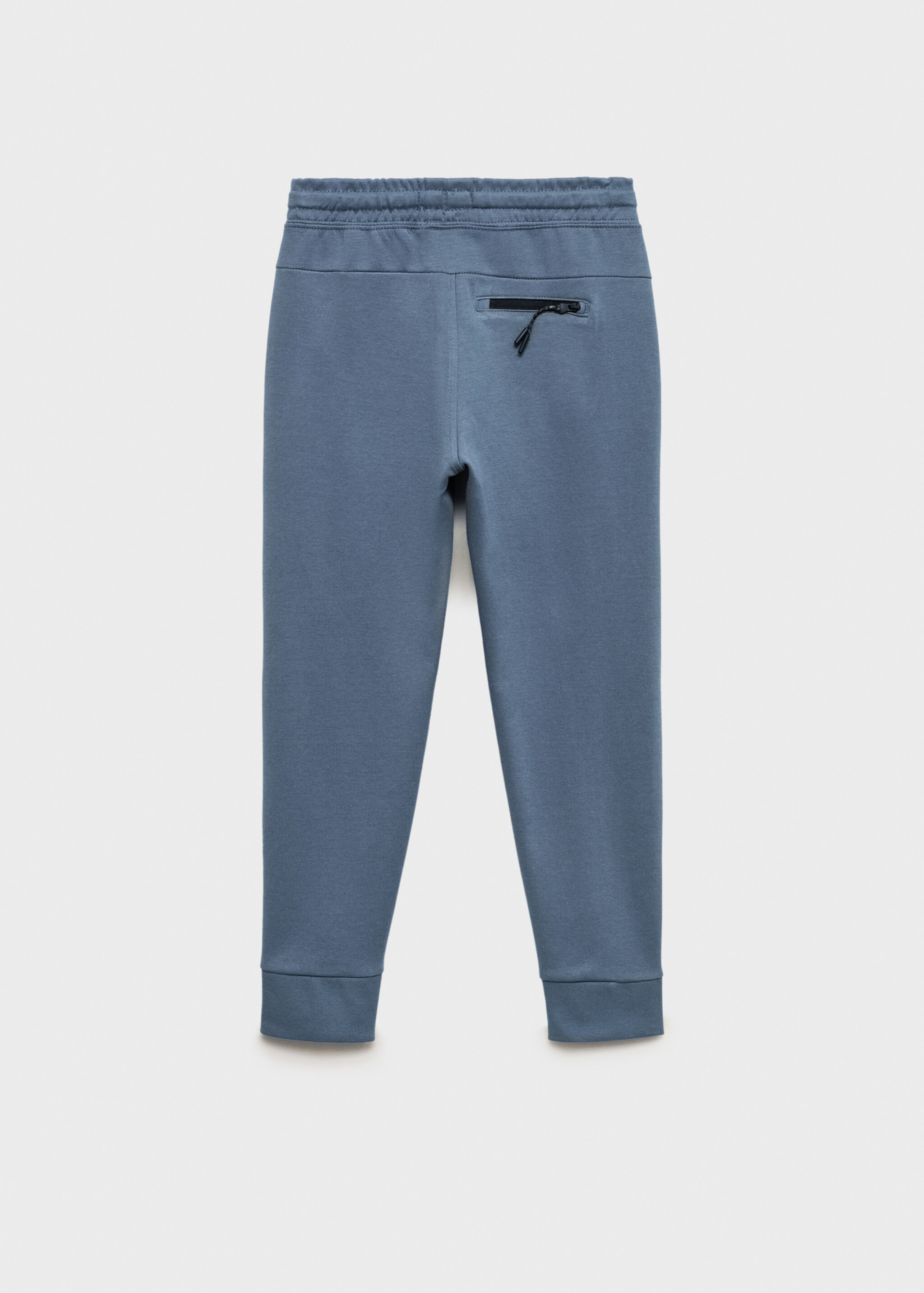 Jogger trousers with elastic waist - Reverse of the article, Blue. Ref: 87051512-00.