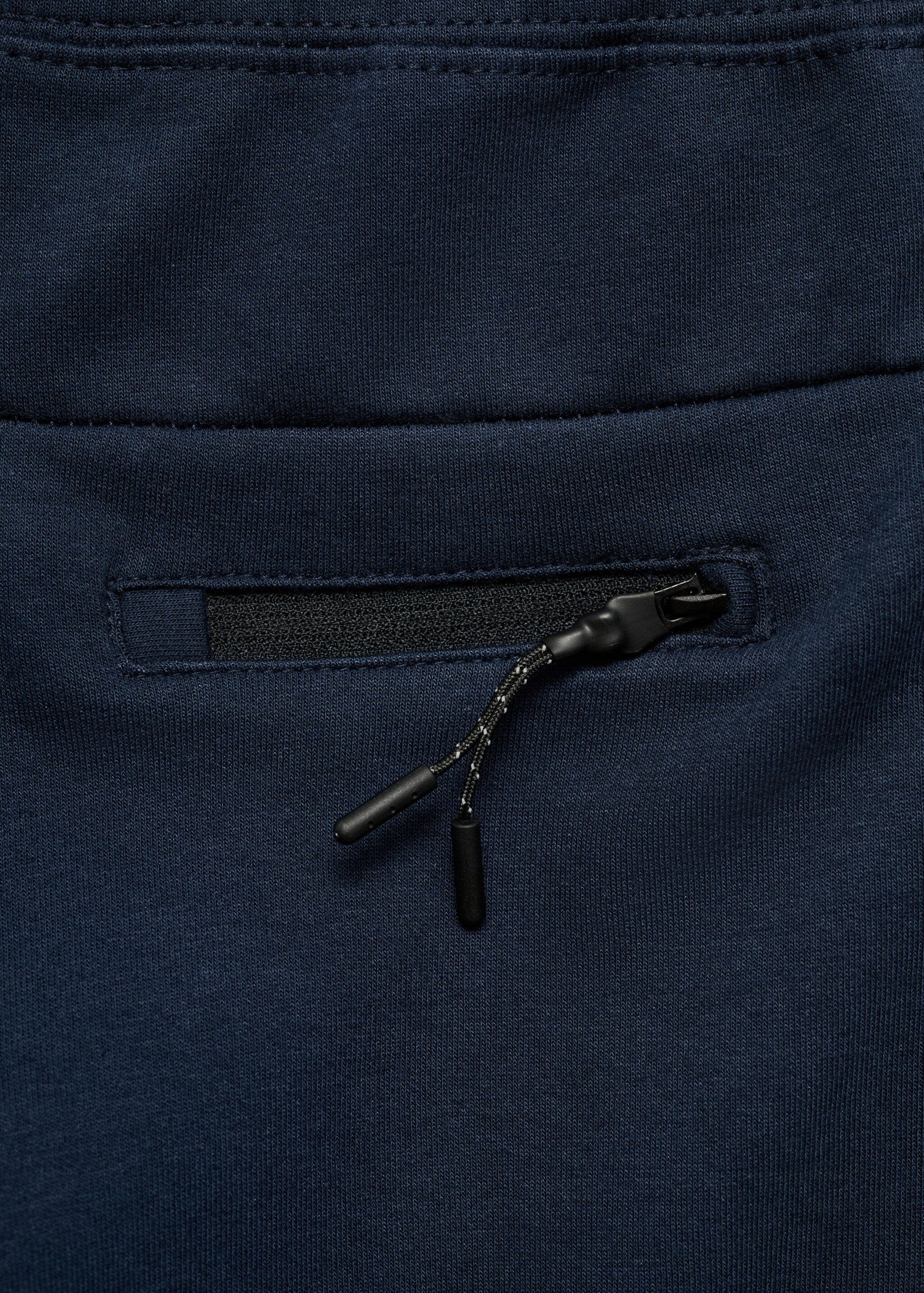 Jogger trousers with elastic waist - Details of the article 0, Dark Navy. Ref: 87051512-00.