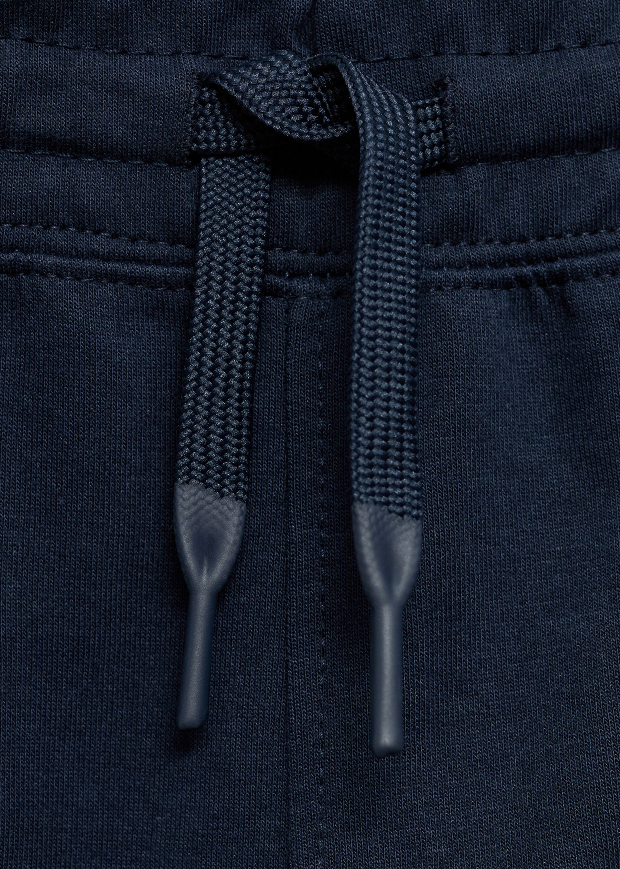 Jogger trousers with elastic waist - Details of the article 8, Dark Navy. Ref: 87051512-00.
