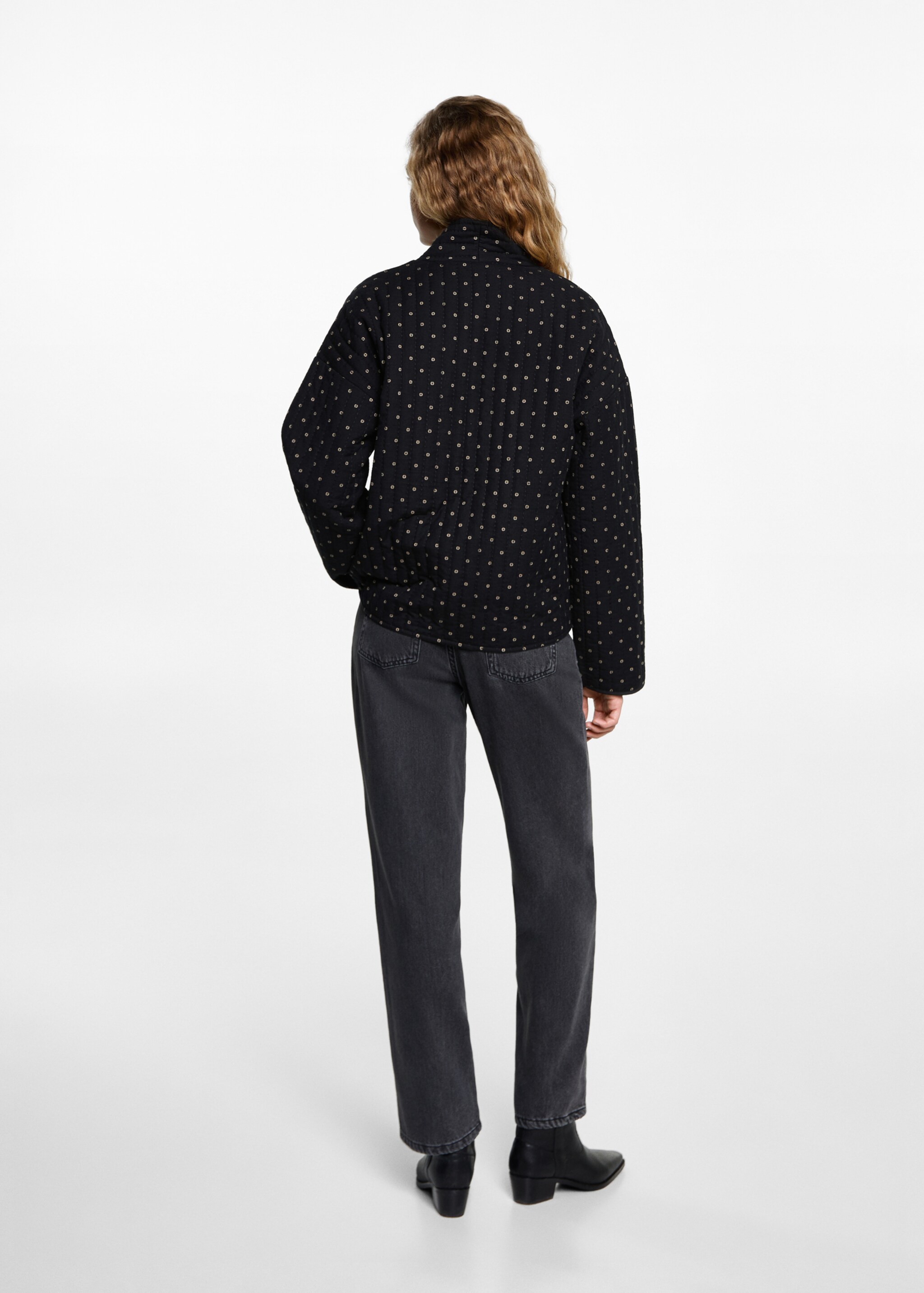 Blouson matelassé coton - Verso de l’article, Noir. Ref: 87051513-00.