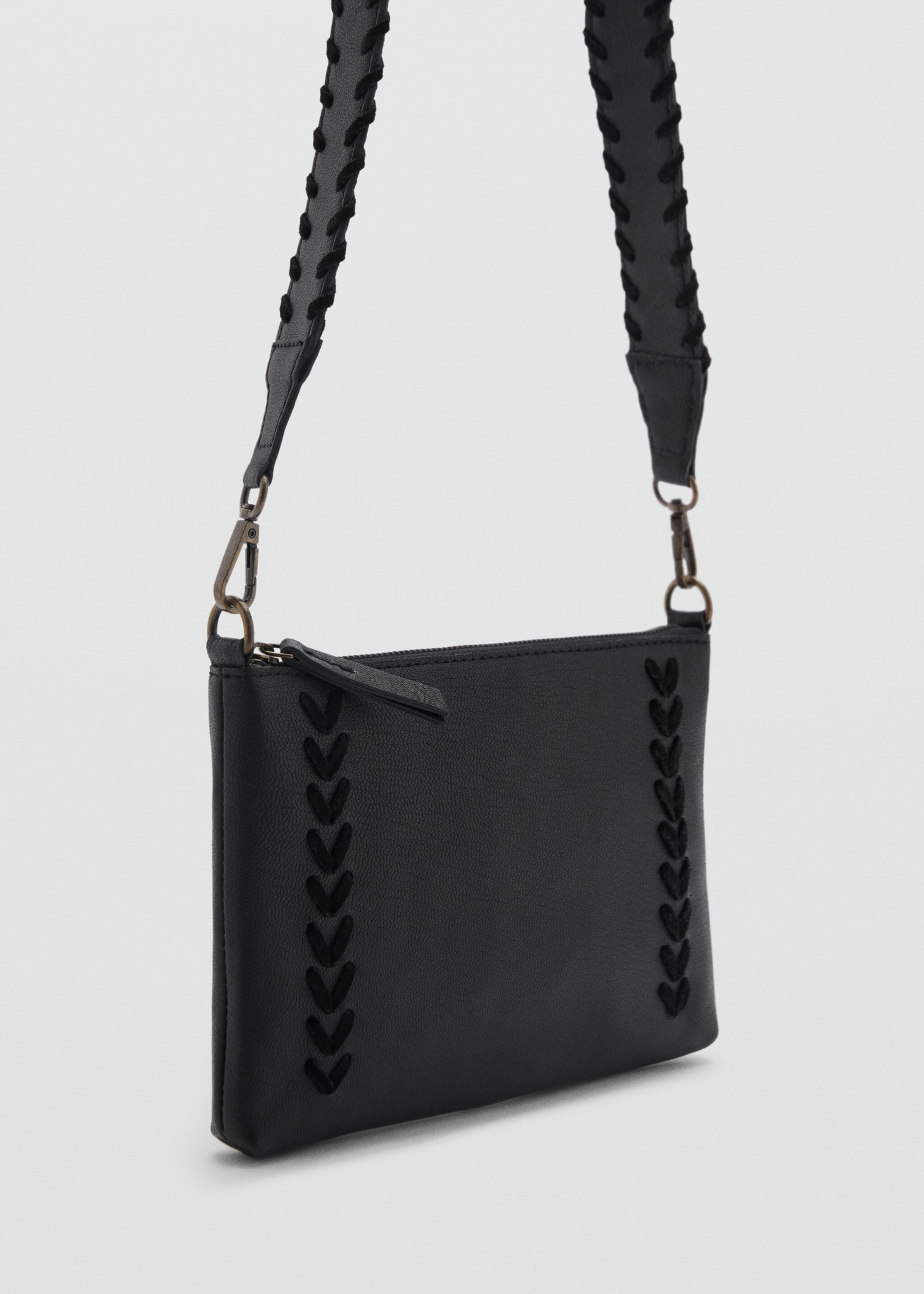 Leather envelope bag - Medium plane, Black. Ref: 87051518-00.