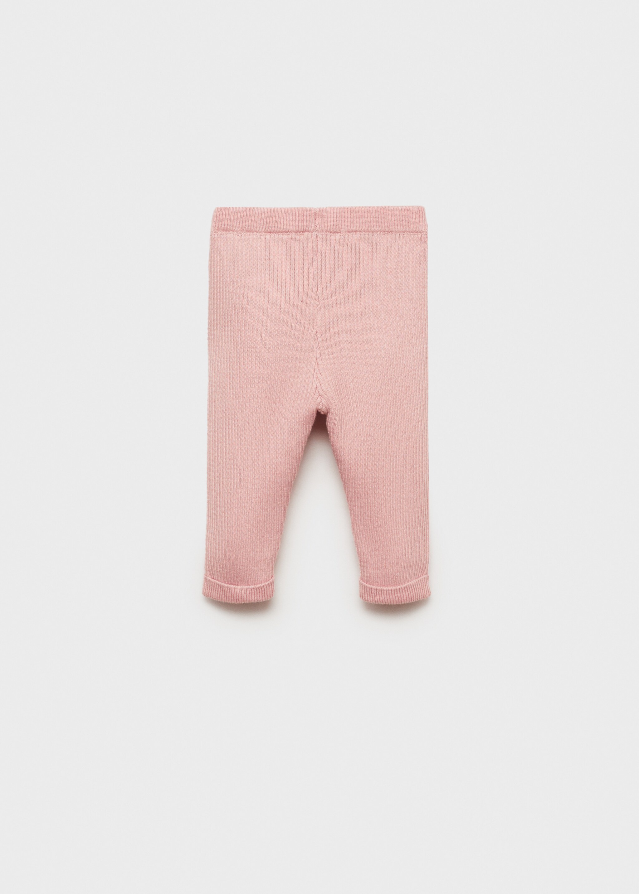 Cotton ribbed leggings - Reverse of the article, Pink. Ref: 87051520-00.