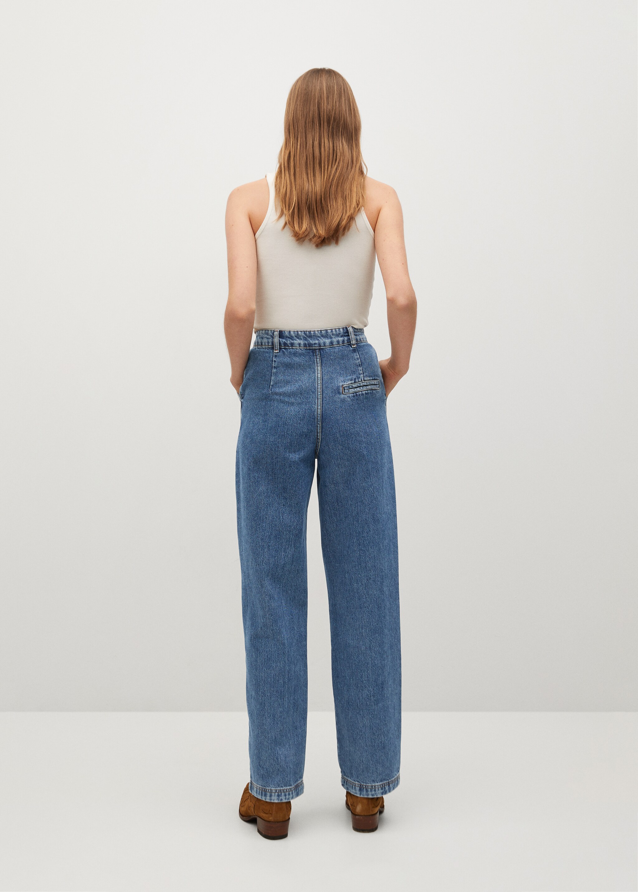 Jeans pinzas tiro alto - Reverso del artículo