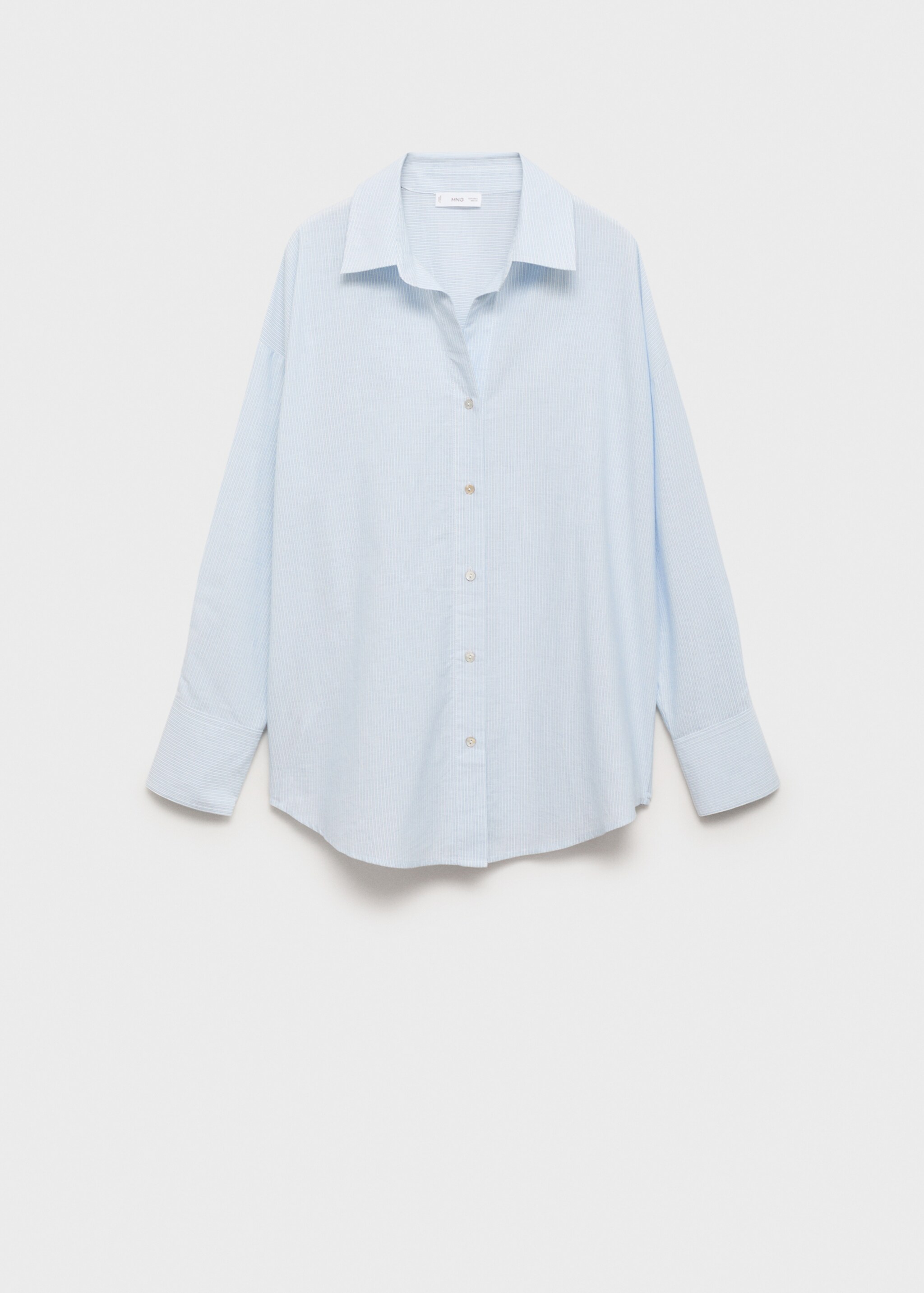 Striped shirt - Article without model, Sky Blue. Ref: 87052541-00.