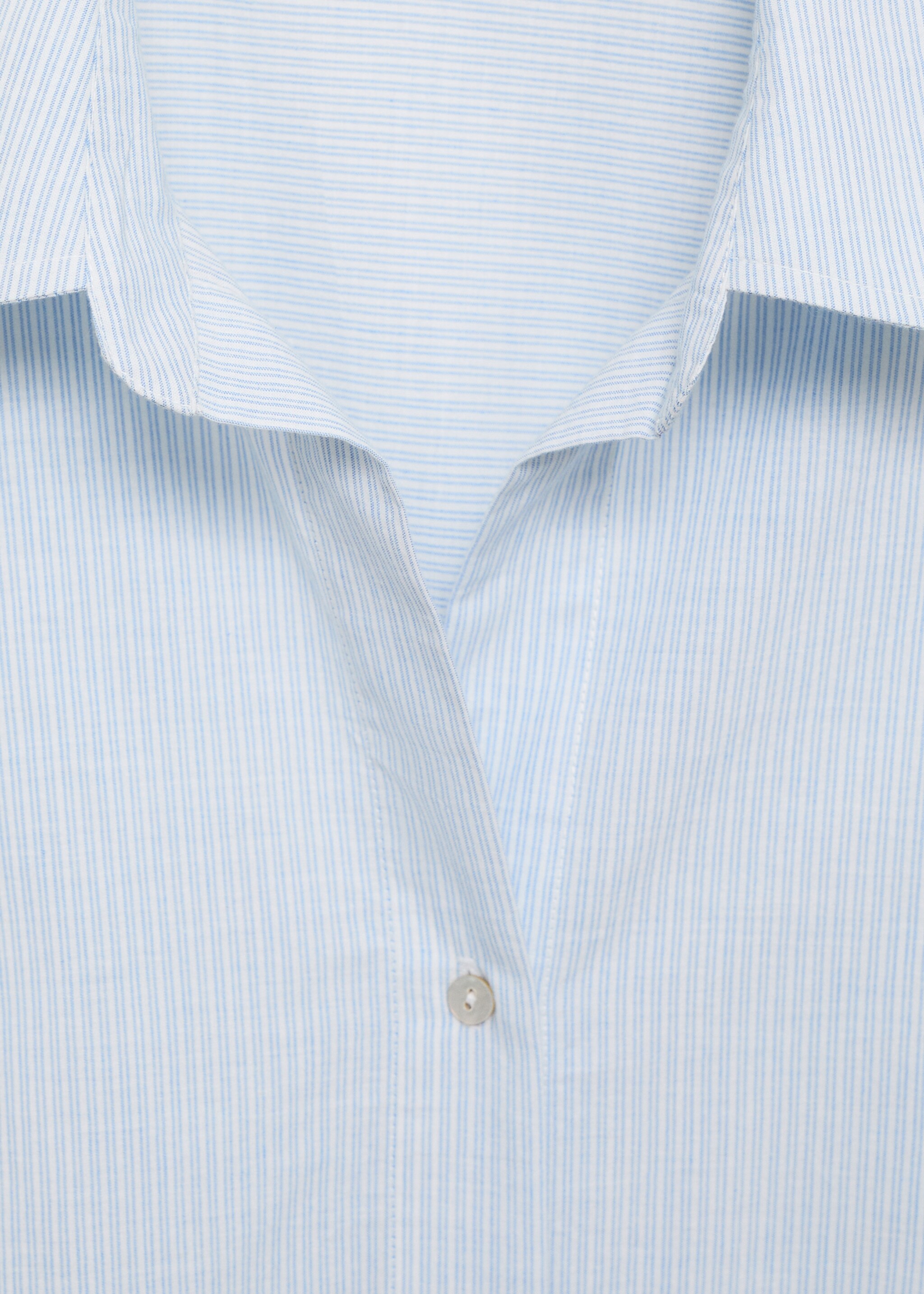 Striped shirt - Details of the article 8, Sky Blue. Ref: 87052541-00.