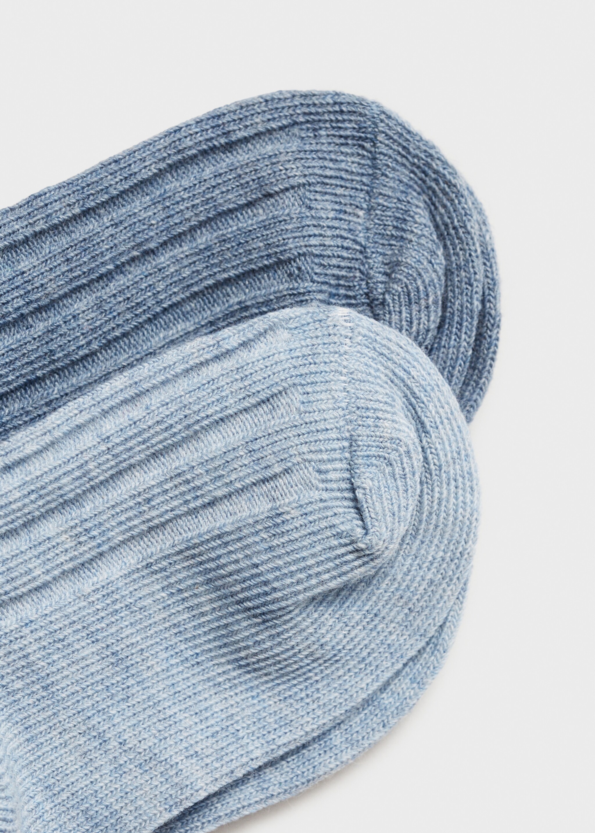 2 pack ribbed socks - Details of the article 8, Blue. Ref: 87052542-00.