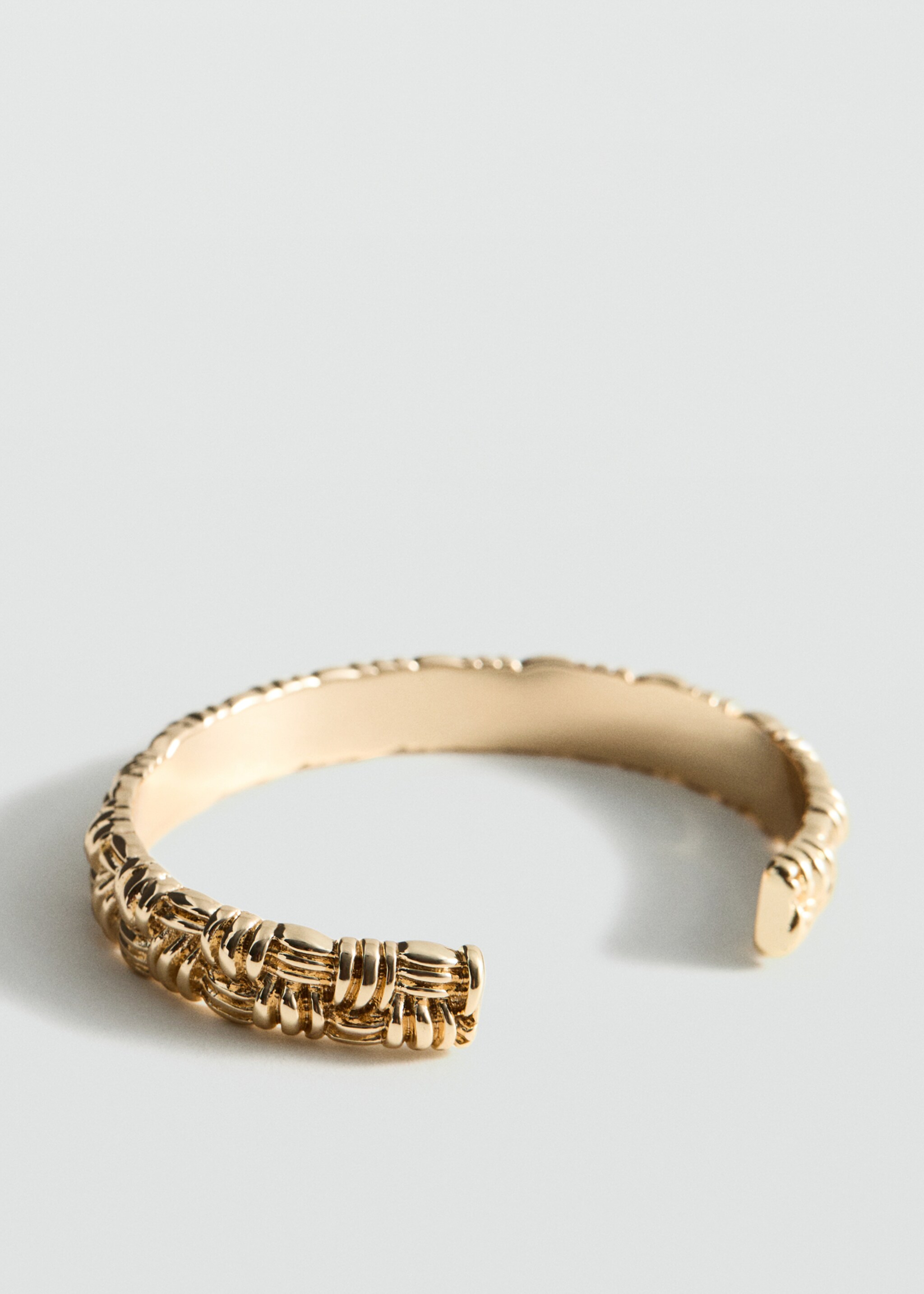 Stelt sammanflätat halsband - Bild av mittparti, Guld. Ref: 87052543-00.
