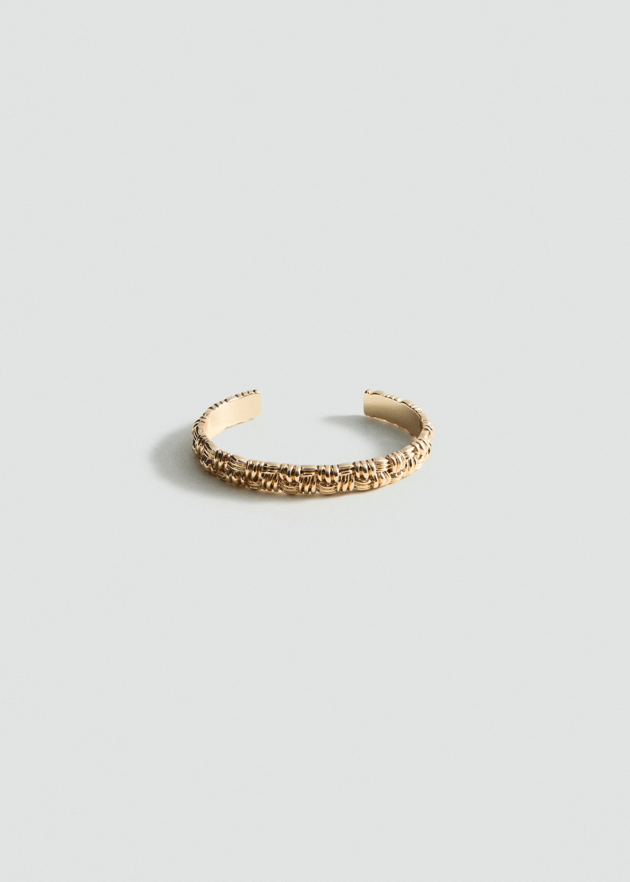 Stelt sammanflätat halsband - Artikel utan modell, Guld. Ref: 87052543-00.