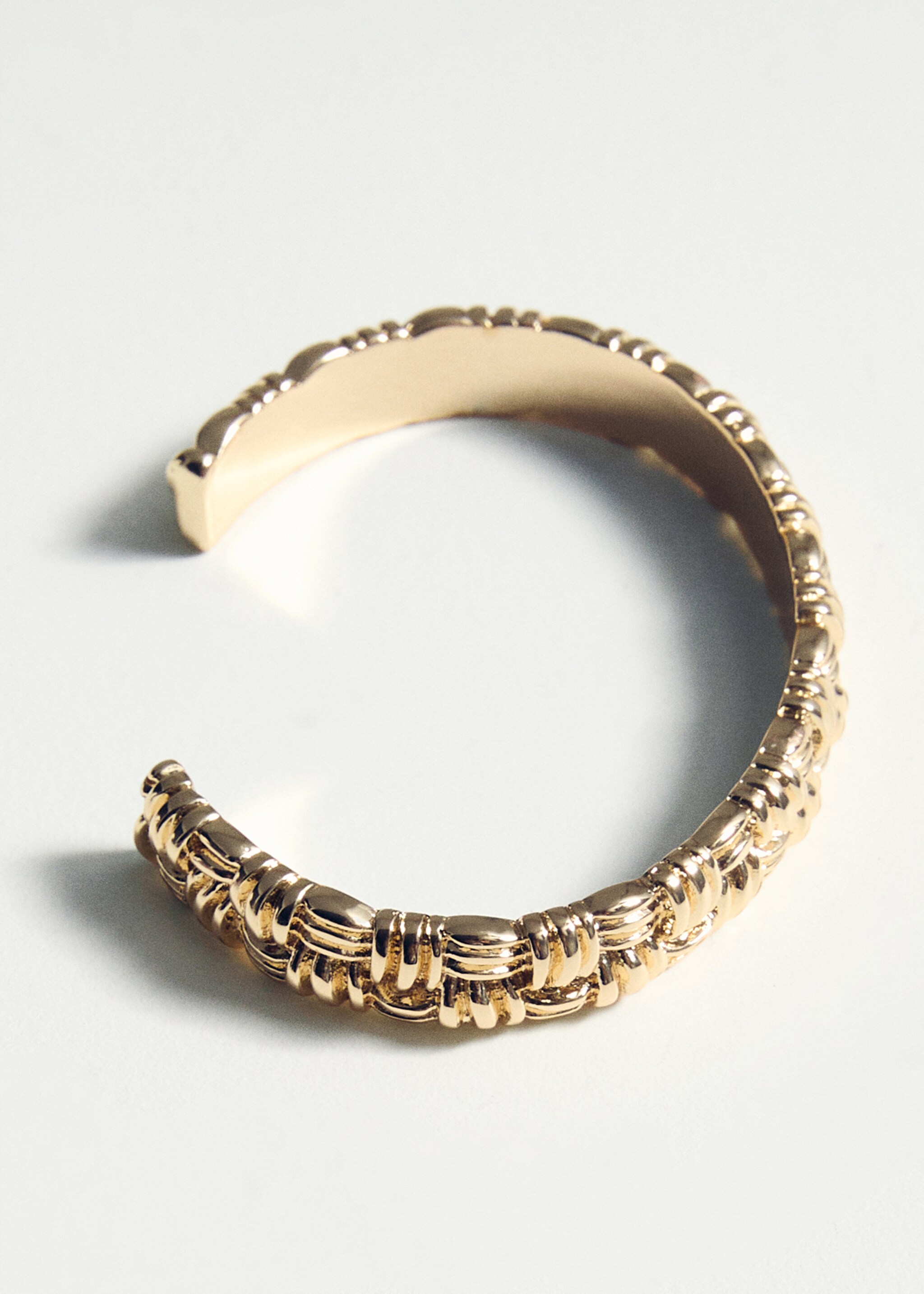 Stelt sammanflätat halsband - Detaljer om artikeln 5, Guld. Ref: 87052543-00.