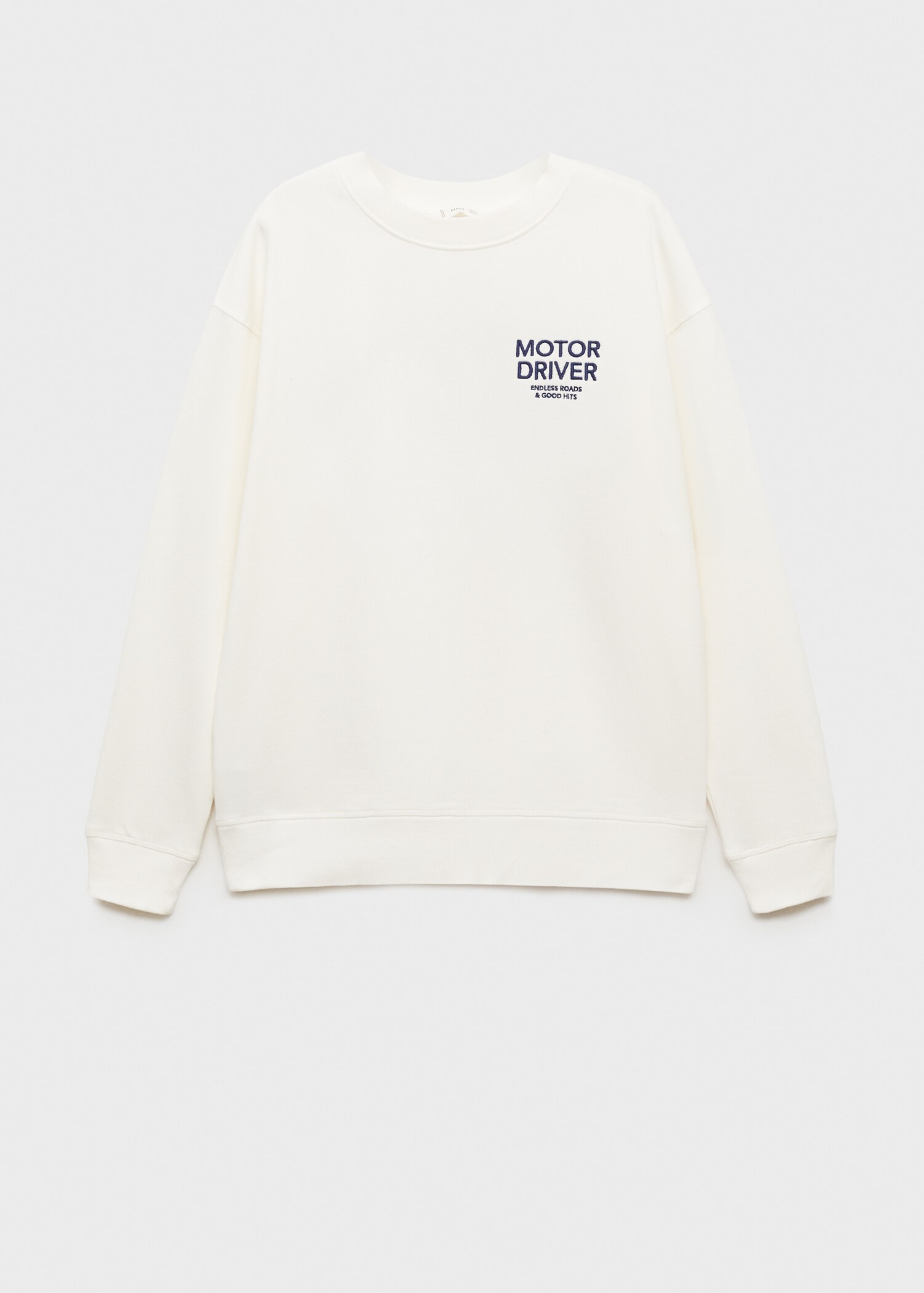 Bavlněná mikina s potiskem nápisu - Zboží bez modelu