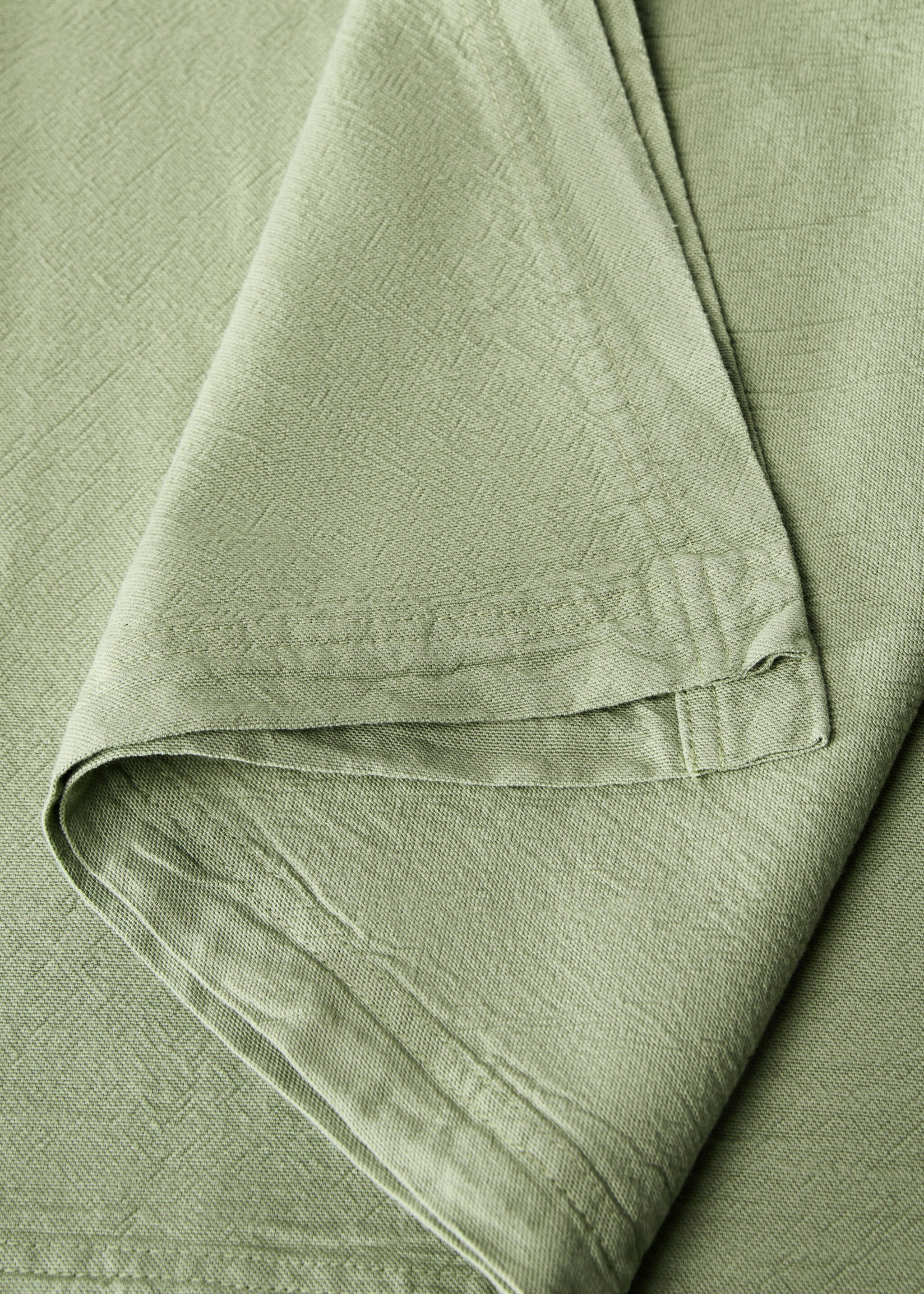 100% cotton tablecloth for 6 to 8 people - Details of the article 1, Mint Green. Ref: 87052547-00.