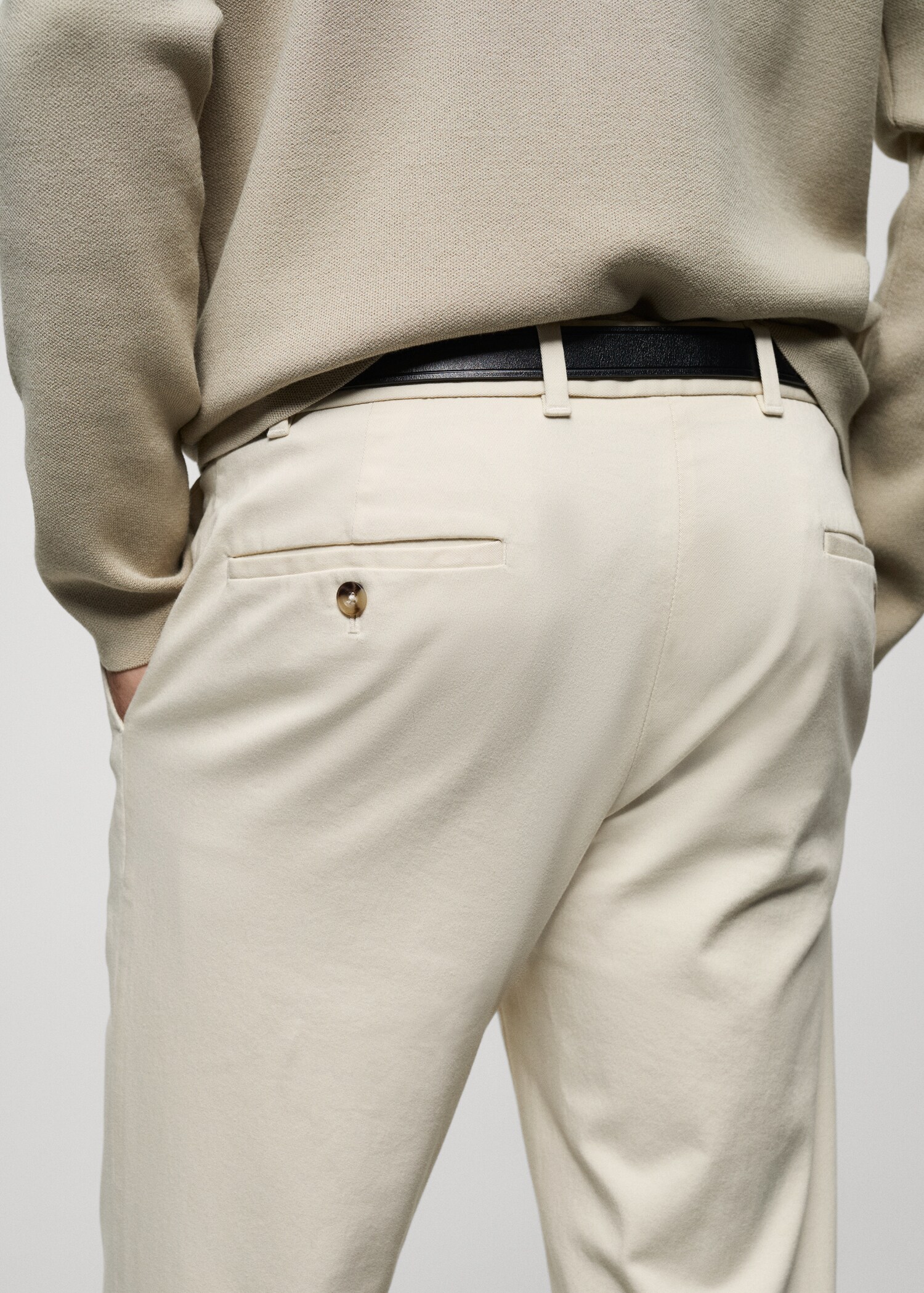 Keprové kalhoty Barna slim fit stylu chino - Detail zboží 6